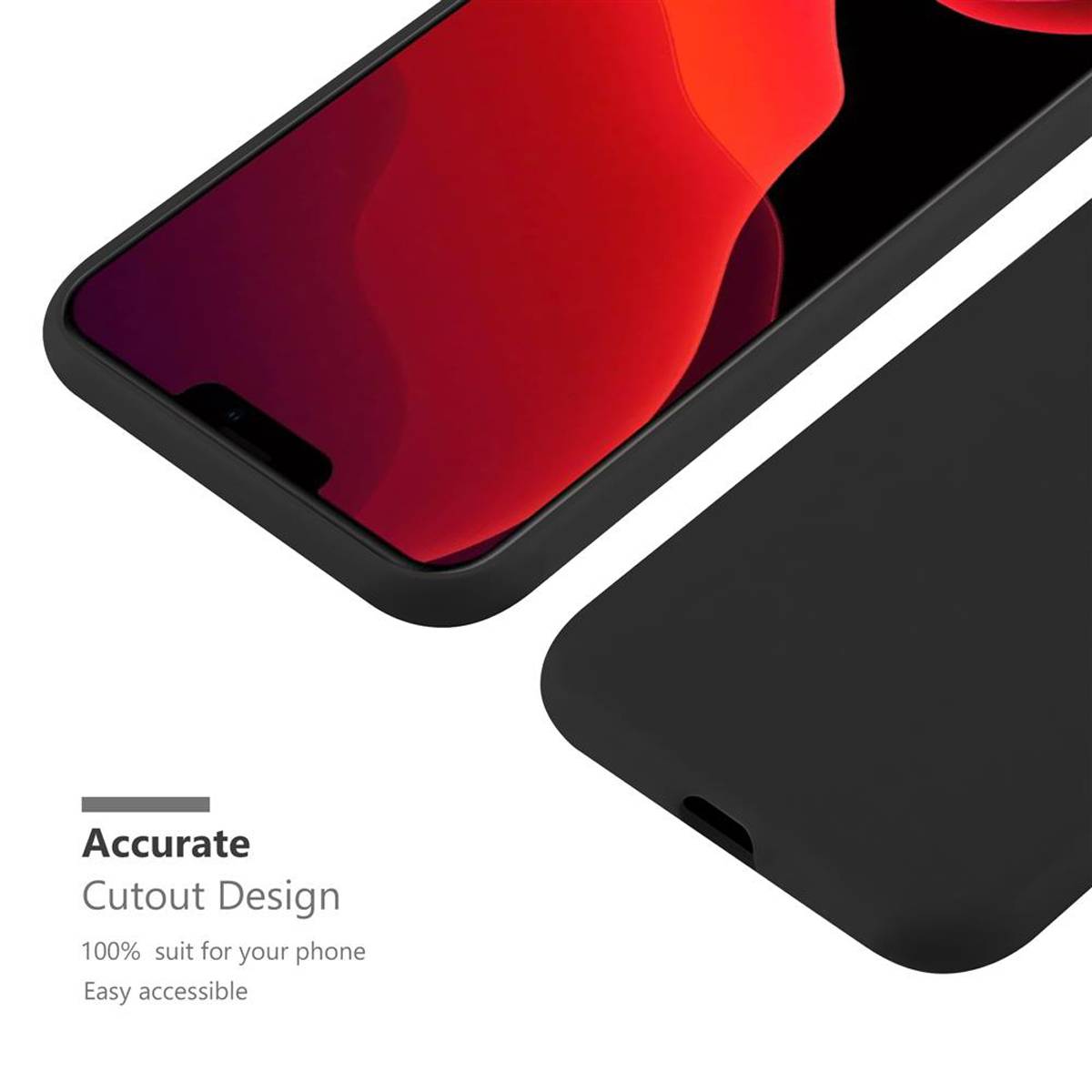 Cadorabo Hülle für Apple iPhone 12 MINI Schutzhülle in Schwarz Handyhülle TPU Silikon Etui Case Cover