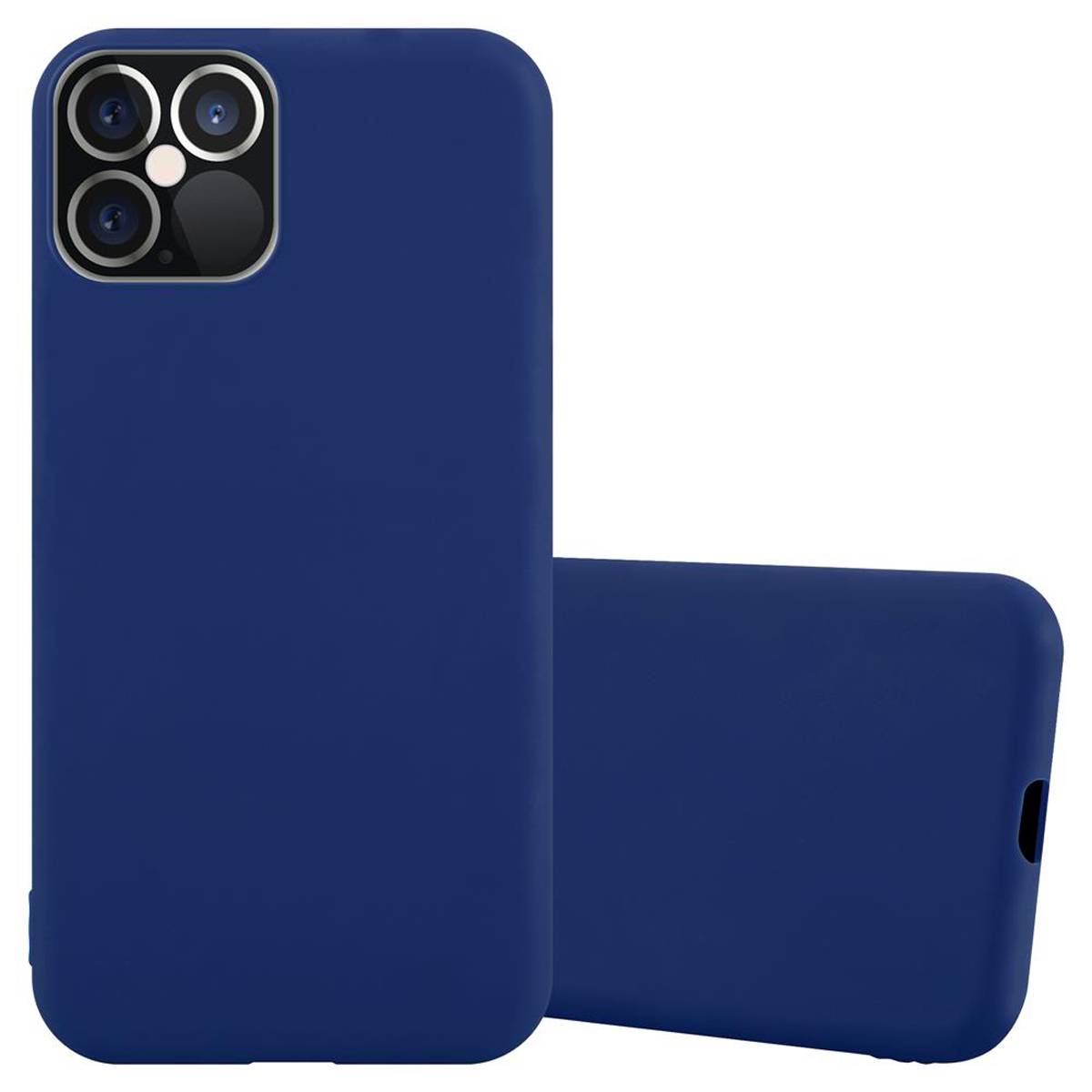 Cadorabo Hülle für Apple iPhone 12 PRO MAX Schutzhülle in Blau Handyhülle TPU Silikon Etui Case Cover