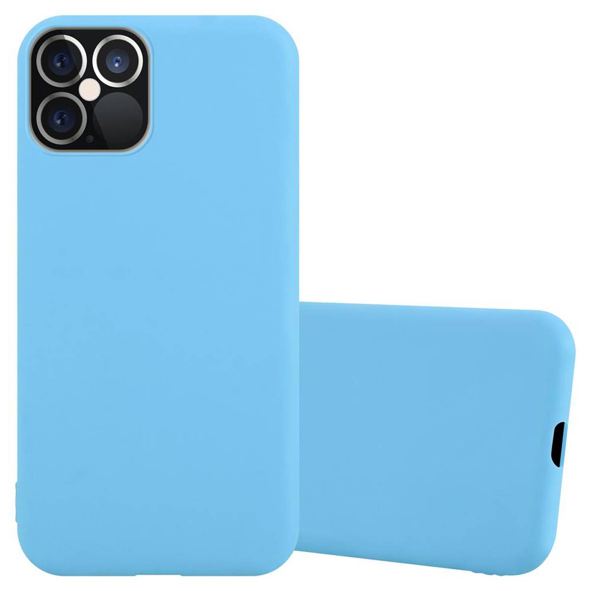 Cadorabo Hülle für Apple iPhone 12 PRO MAX Schutzhülle in Blau Handyhülle TPU Silikon Etui Case Cover