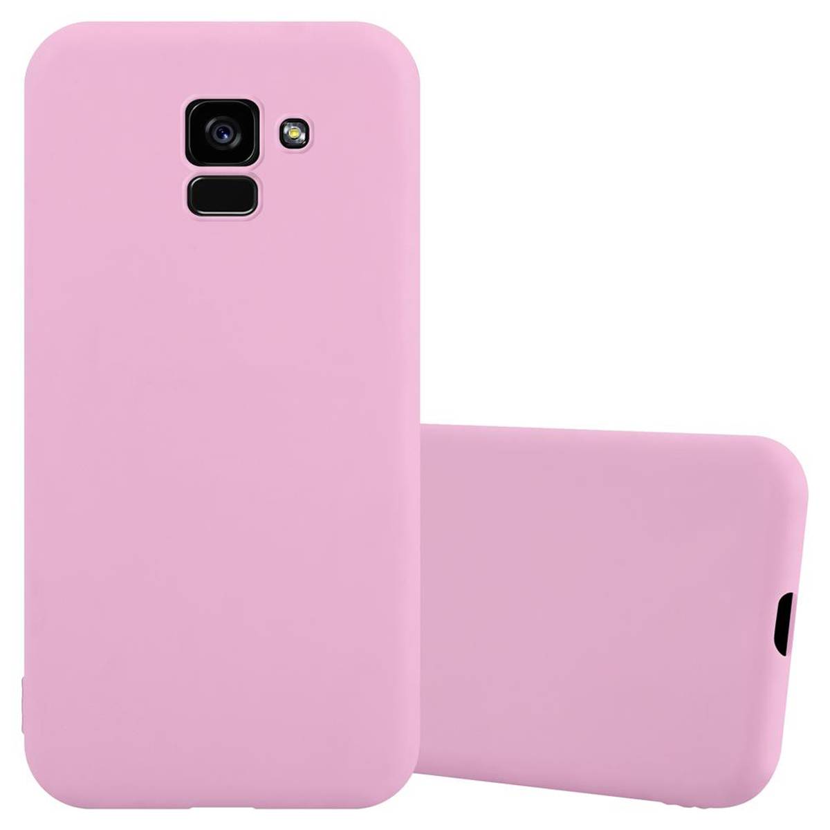 Cadorabo Hülle für Samsung Galaxy A5 2018 Schutzhülle in Rosa Handyhülle TPU Silikon Etui Case Cover