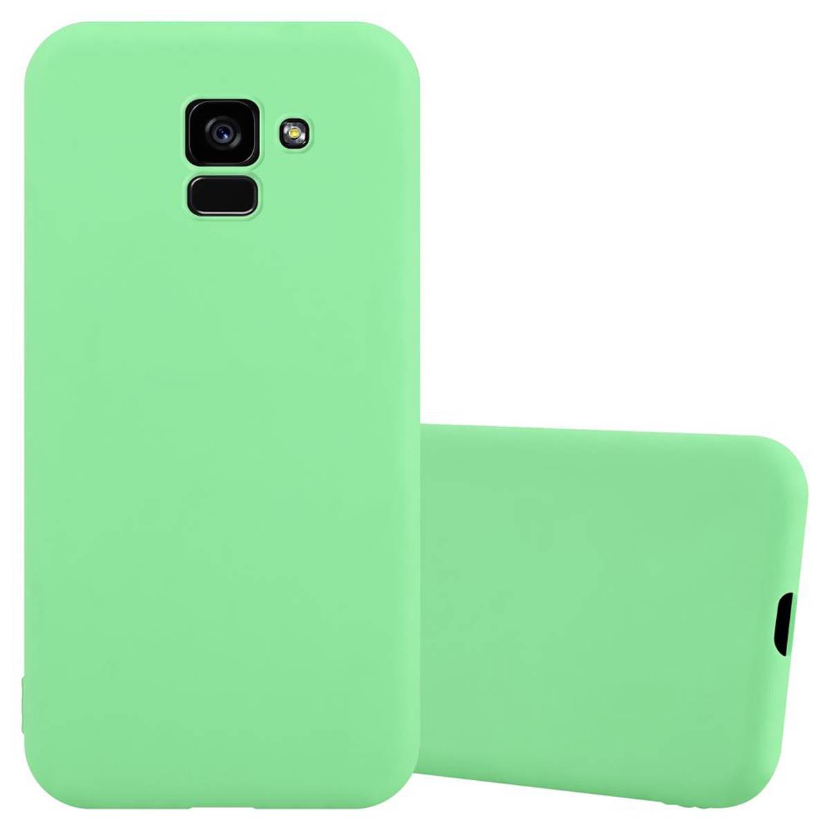 Cadorabo Hülle für Samsung Galaxy A5 2018 Schutzhülle in Grün Handyhülle TPU Silikon Etui Case Cover