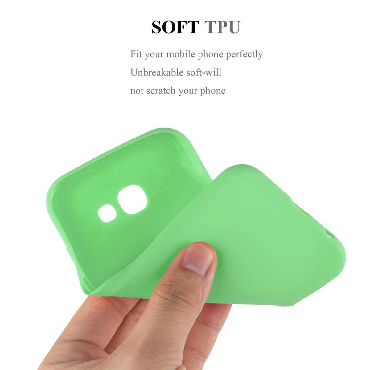 Cadorabo Hülle für Samsung Galaxy A7 2017 Schutzhülle in Grün Handyhülle TPU Silikon Etui Case Cover