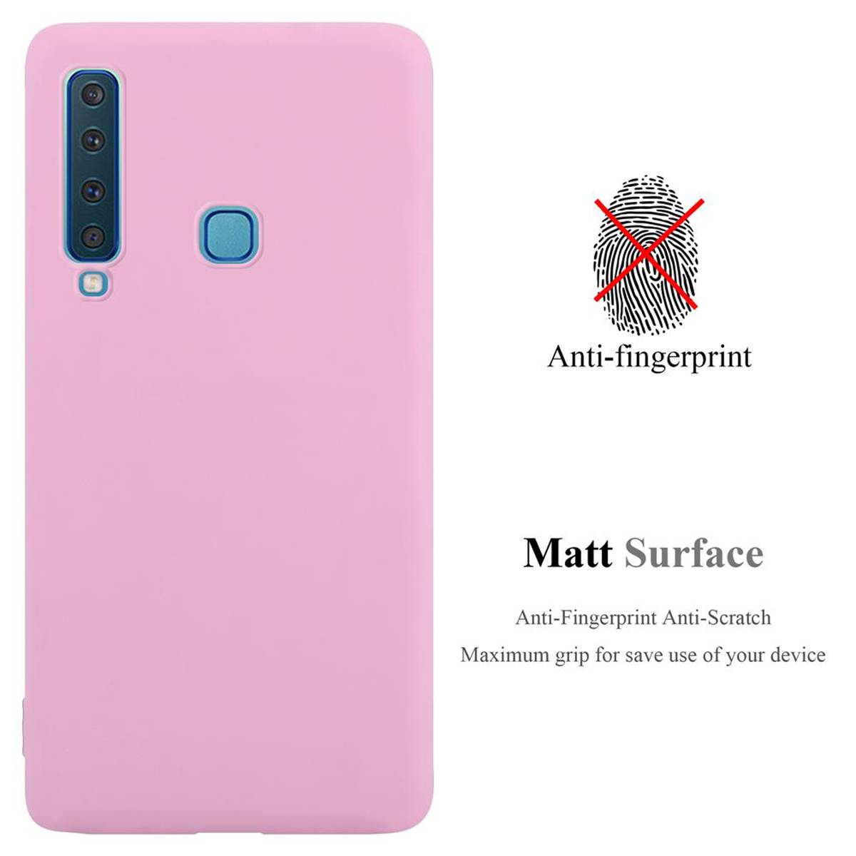 Cadorabo Hülle für Samsung Galaxy A9 2018 Schutzhülle in Rosa Handyhülle TPU Silikon Etui Case Cover
