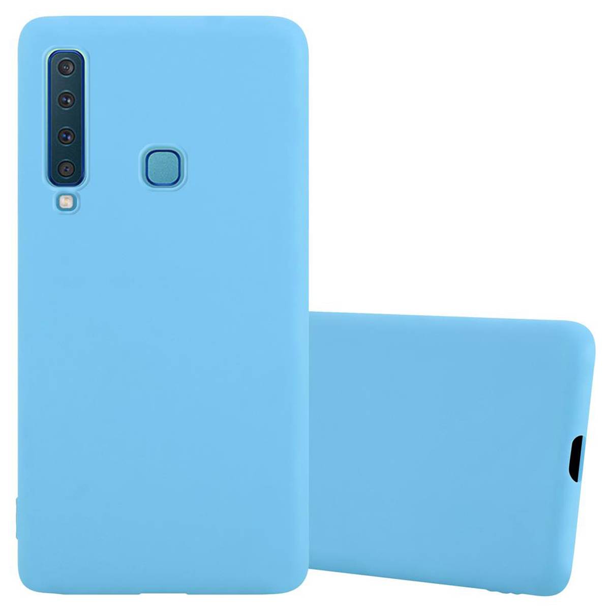Cadorabo Hülle für Samsung Galaxy A9 2018 Schutzhülle in Blau Handyhülle TPU Silikon Etui Case Cover