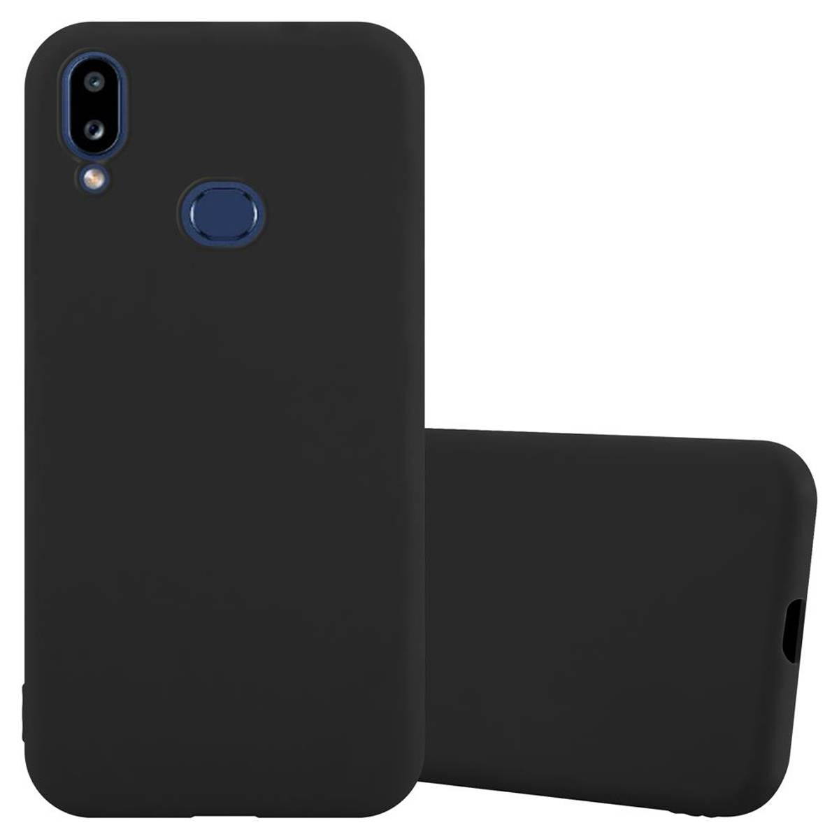 Cadorabo Hülle für Samsung Galaxy A10s / M01s Schutzhülle in Schwarz Handyhülle TPU Silikon Etui Case Cover