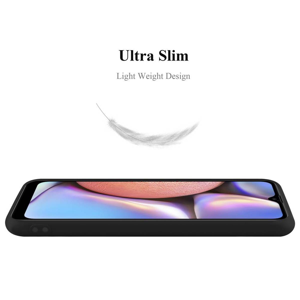 Cadorabo Hülle für Samsung Galaxy A10s / M01s Schutzhülle in Schwarz Handyhülle TPU Silikon Etui Case Cover