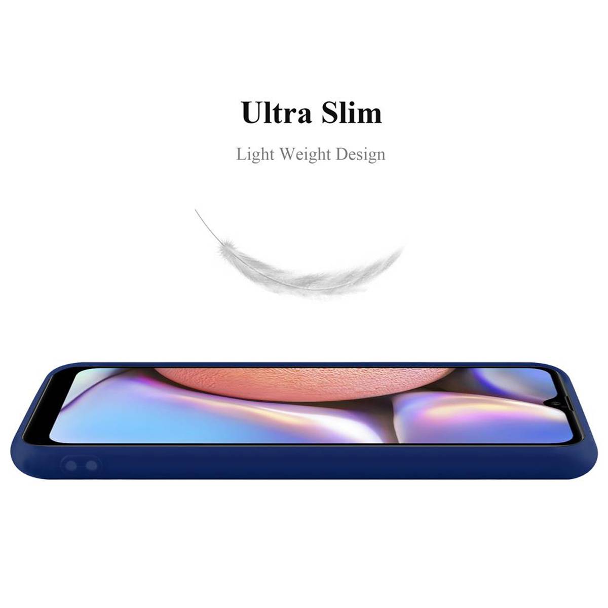 Cadorabo Hülle für Samsung Galaxy A10s / M01s Schutzhülle in Blau Handyhülle TPU Silikon Etui Case Cover