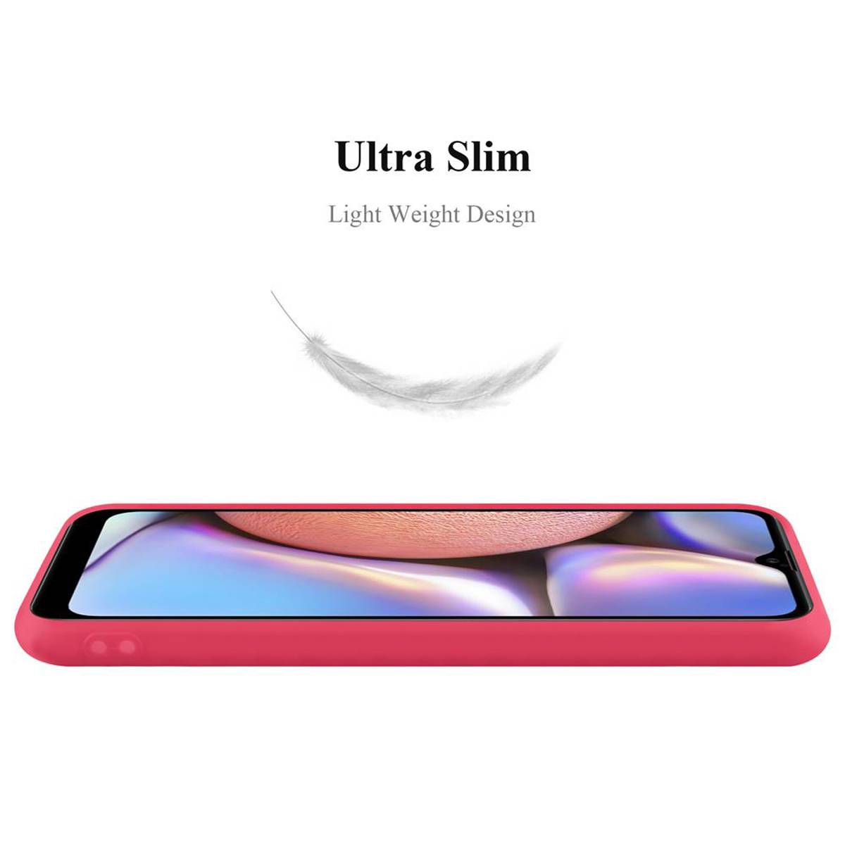 Cadorabo Hülle für Samsung Galaxy A10s / M01s Schutzhülle in Rot Handyhülle TPU Silikon Etui Case Cover