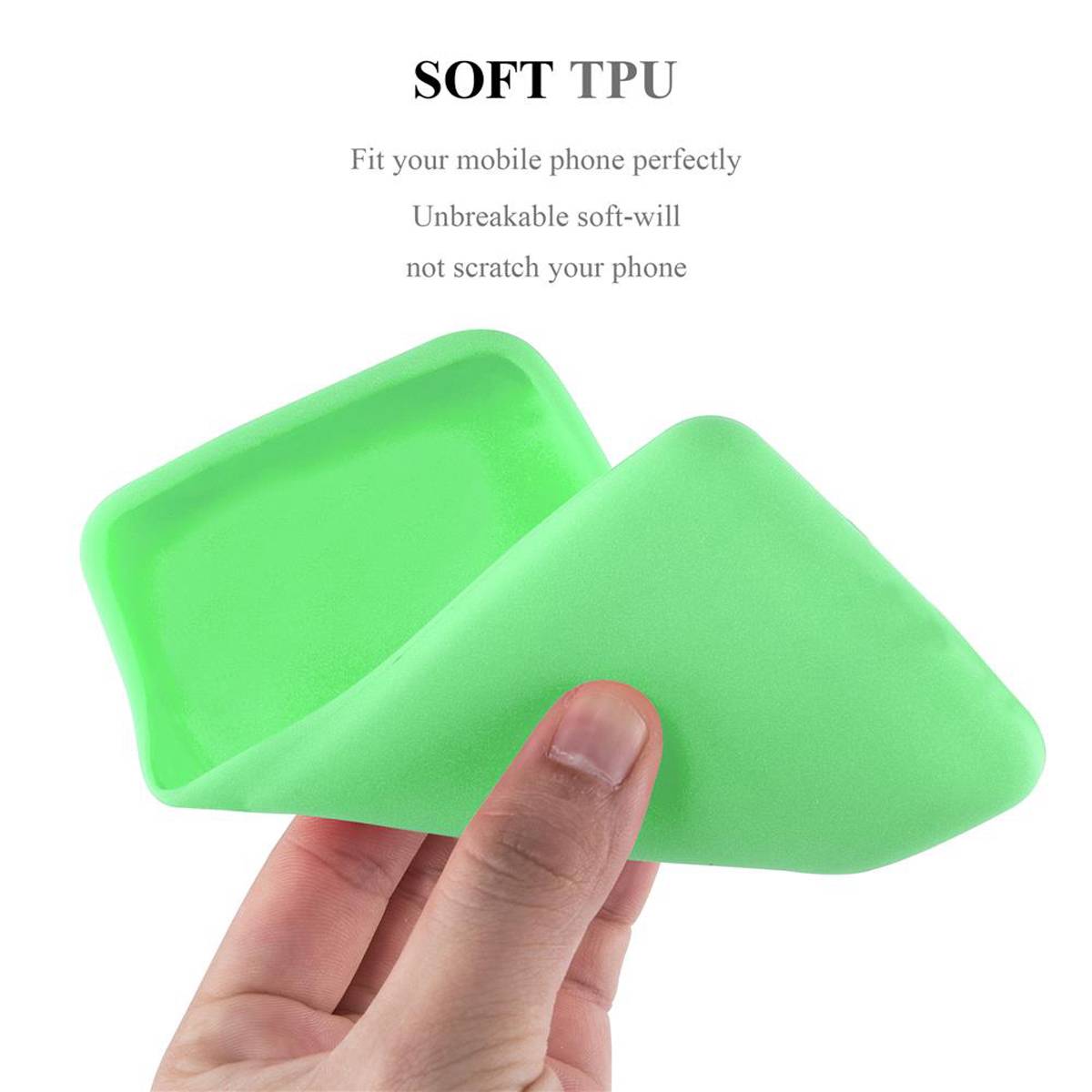 Cadorabo Hülle für Samsung Galaxy A10s / M01s Schutzhülle in Grün Handyhülle TPU Silikon Etui Case Cover
