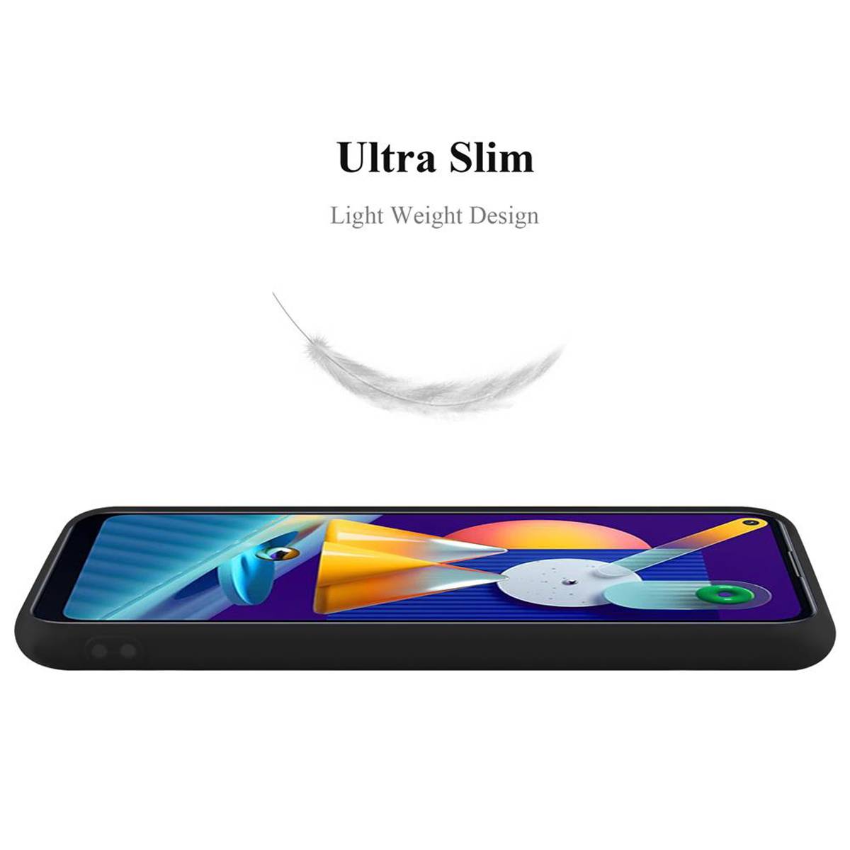 Cadorabo Hülle für Samsung Galaxy A11 / M11 Schutzhülle in Schwarz Handyhülle TPU Silikon Etui Case Cover