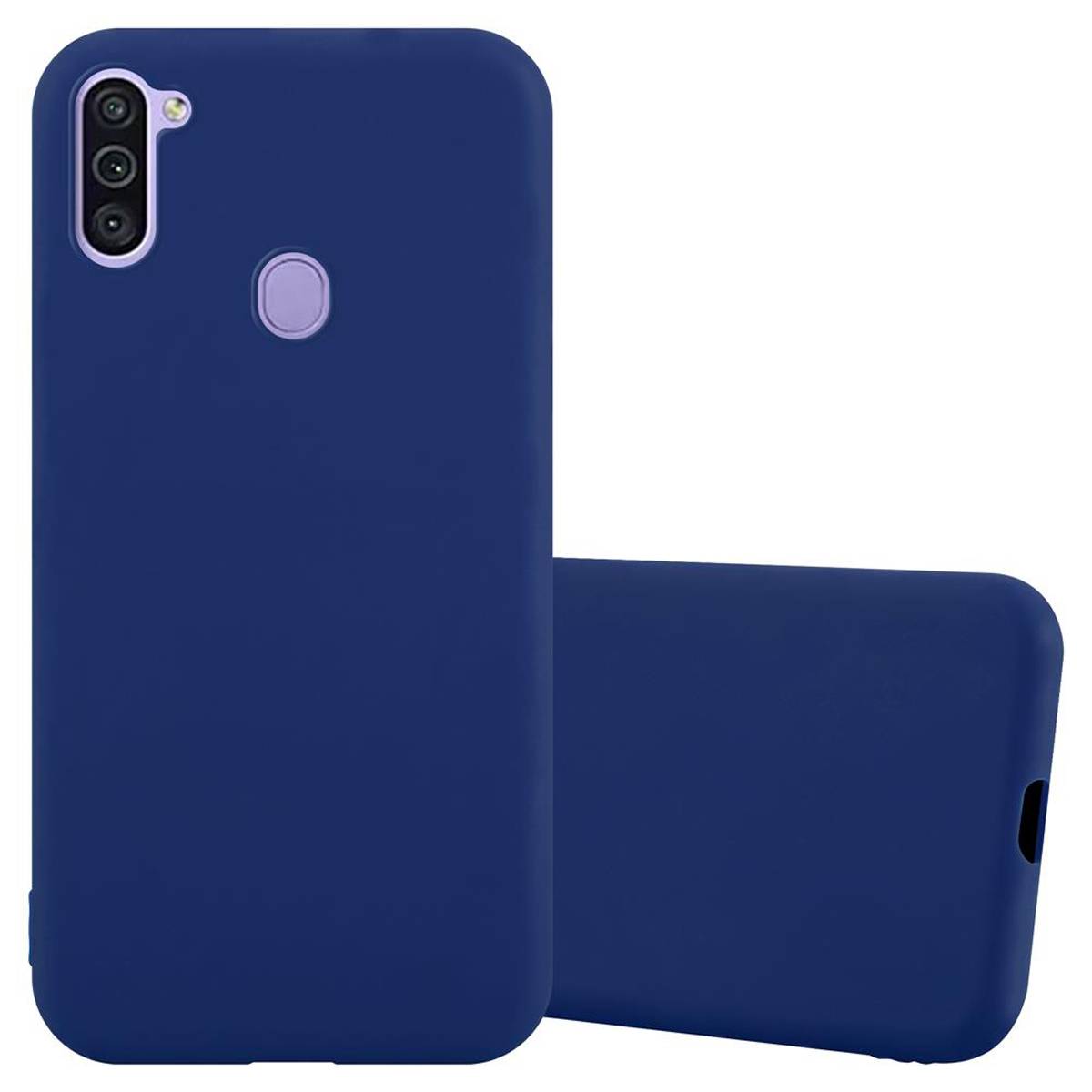 Cadorabo Hülle für Samsung Galaxy A11 / M11 Schutzhülle in Blau Handyhülle TPU Silikon Etui Case Cover