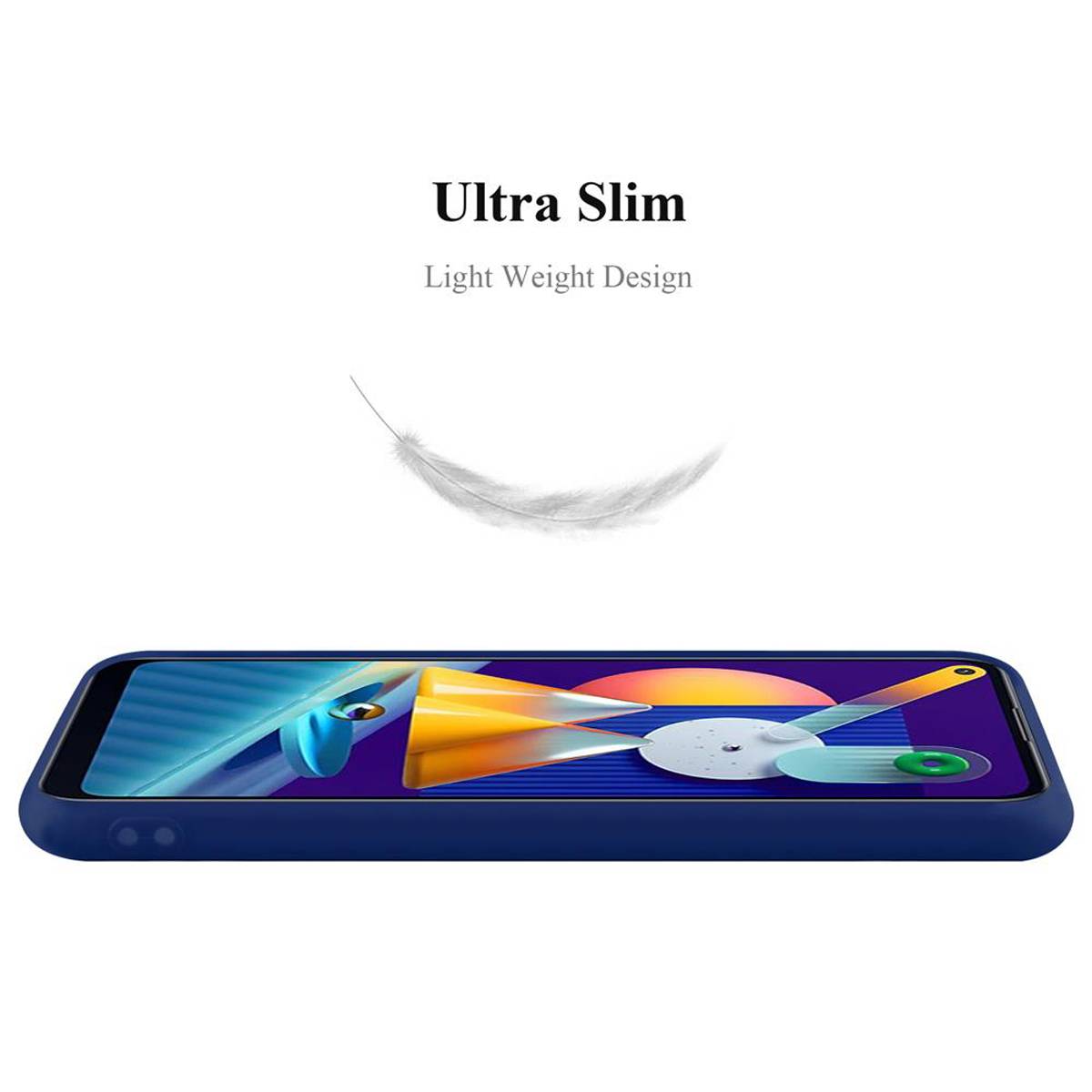 Cadorabo Hülle für Samsung Galaxy A11 / M11 Schutzhülle in Blau Handyhülle TPU Silikon Etui Case Cover