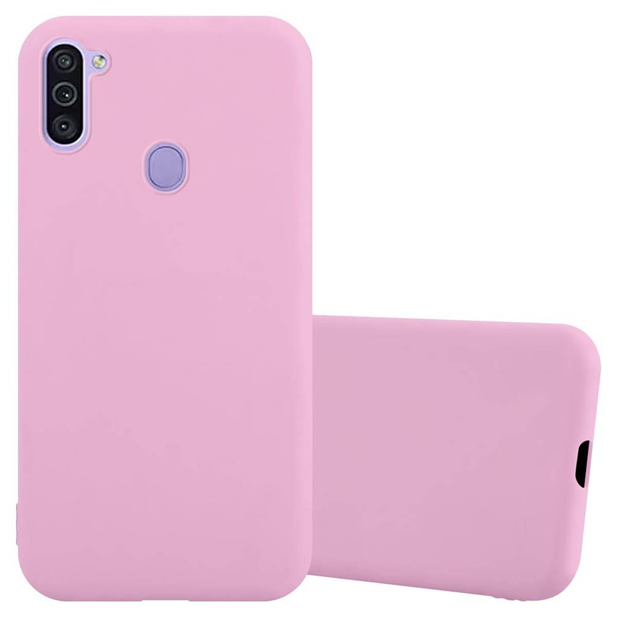 Cadorabo Hülle für Samsung Galaxy A11 / M11 Schutzhülle in Rosa Handyhülle TPU Silikon Etui Case Cover