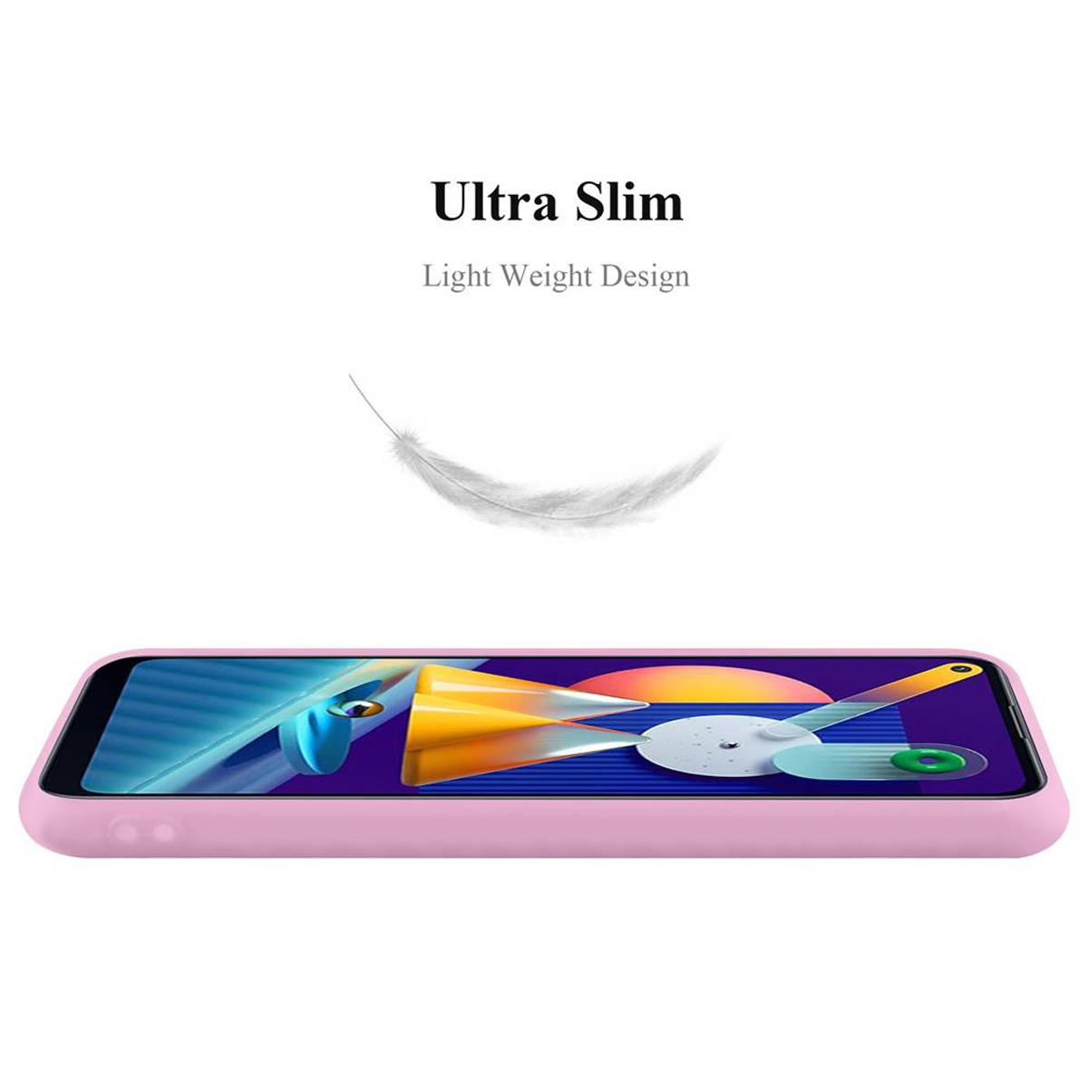 Cadorabo Hülle für Samsung Galaxy A11 / M11 Schutzhülle in Rosa Handyhülle TPU Silikon Etui Case Cover