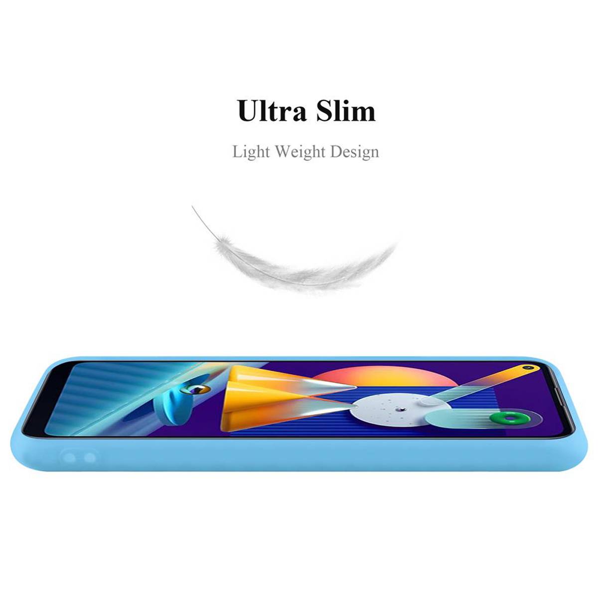 Cadorabo Hülle für Samsung Galaxy A11 / M11 Schutzhülle in Blau Handyhülle TPU Silikon Etui Case Cover