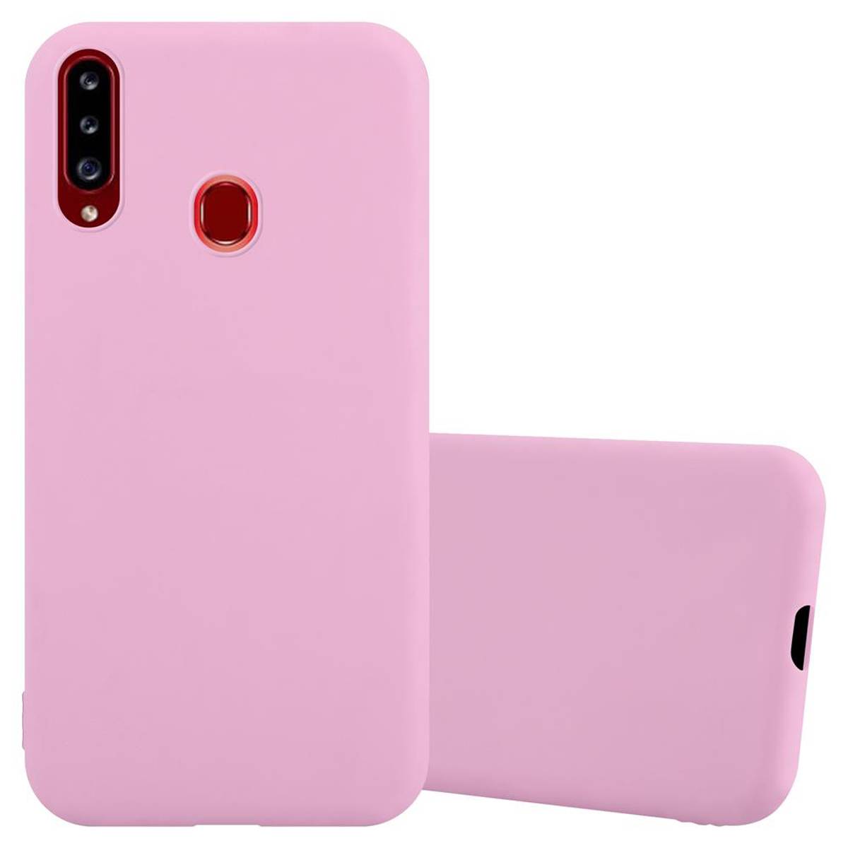 Cadorabo Hülle für Samsung Galaxy A20s Schutzhülle in Rosa Handyhülle TPU Silikon Etui Case Cover