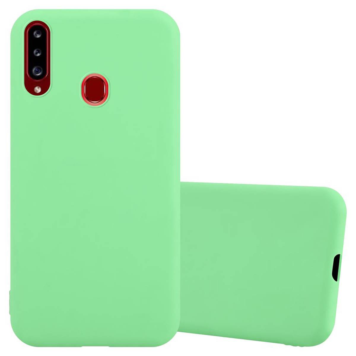 Cadorabo Hülle für Samsung Galaxy A20s Schutzhülle in Grün Handyhülle TPU Silikon Etui Case Cover
