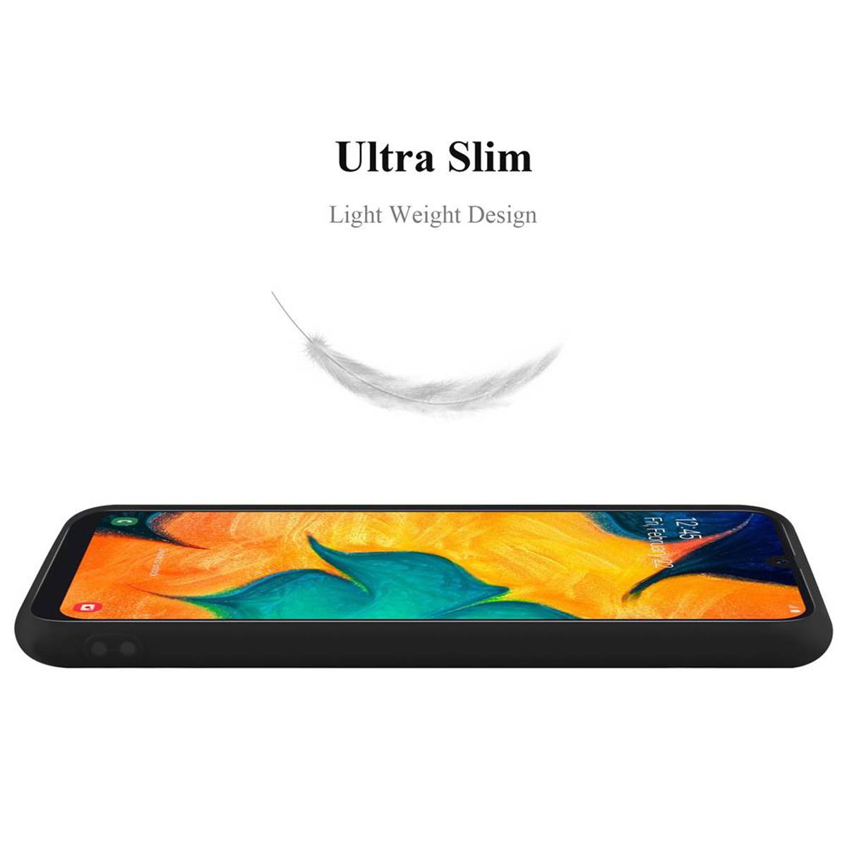 Cadorabo Hülle für Samsung Galaxy A20 / A30 / M10s Schutzhülle in Schwarz Handyhülle TPU Silikon Etui Case Cover