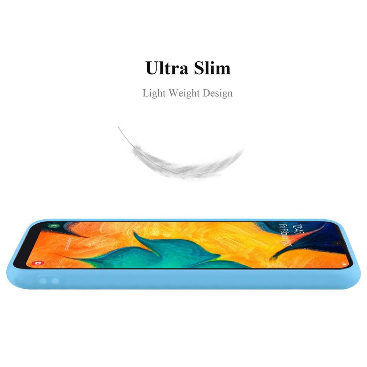 Cadorabo Hülle für Samsung Galaxy A20 / A30 / M10s Schutzhülle in Blau Handyhülle TPU Silikon Etui Case Cover
