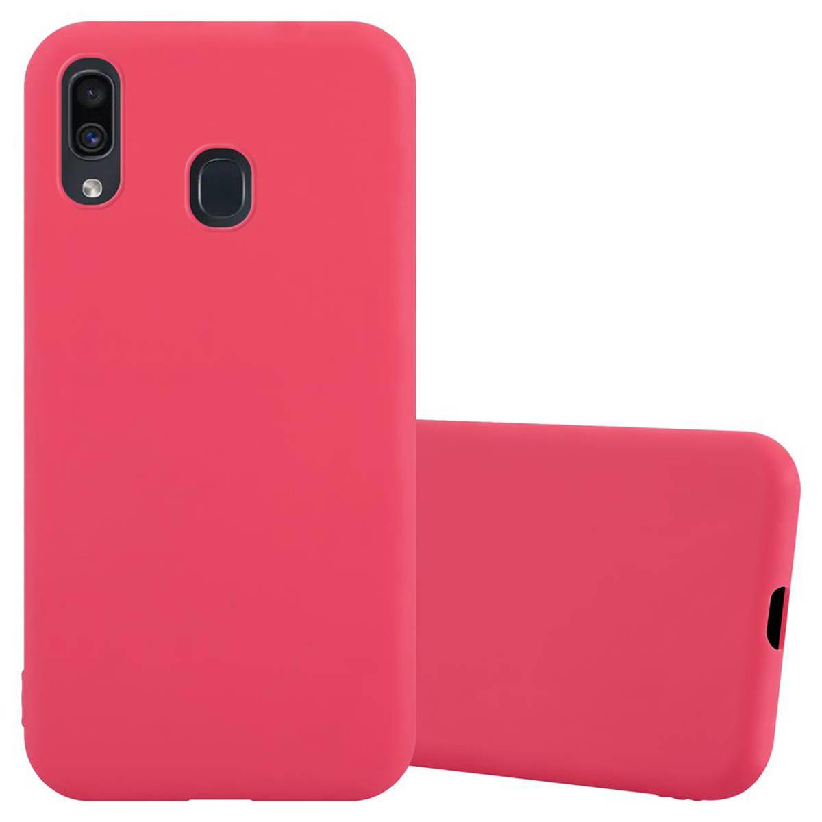 Cadorabo Hülle für Samsung Galaxy A20 / A30 / M10s Schutzhülle in Rot Handyhülle TPU Silikon Etui Case Cover
