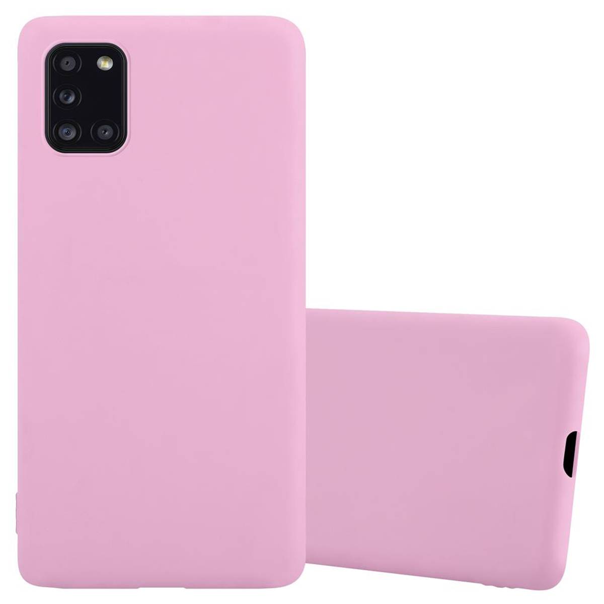 Cadorabo Hülle für Samsung Galaxy A31 Schutzhülle in Rosa Handyhülle TPU Silikon Etui Case Cover