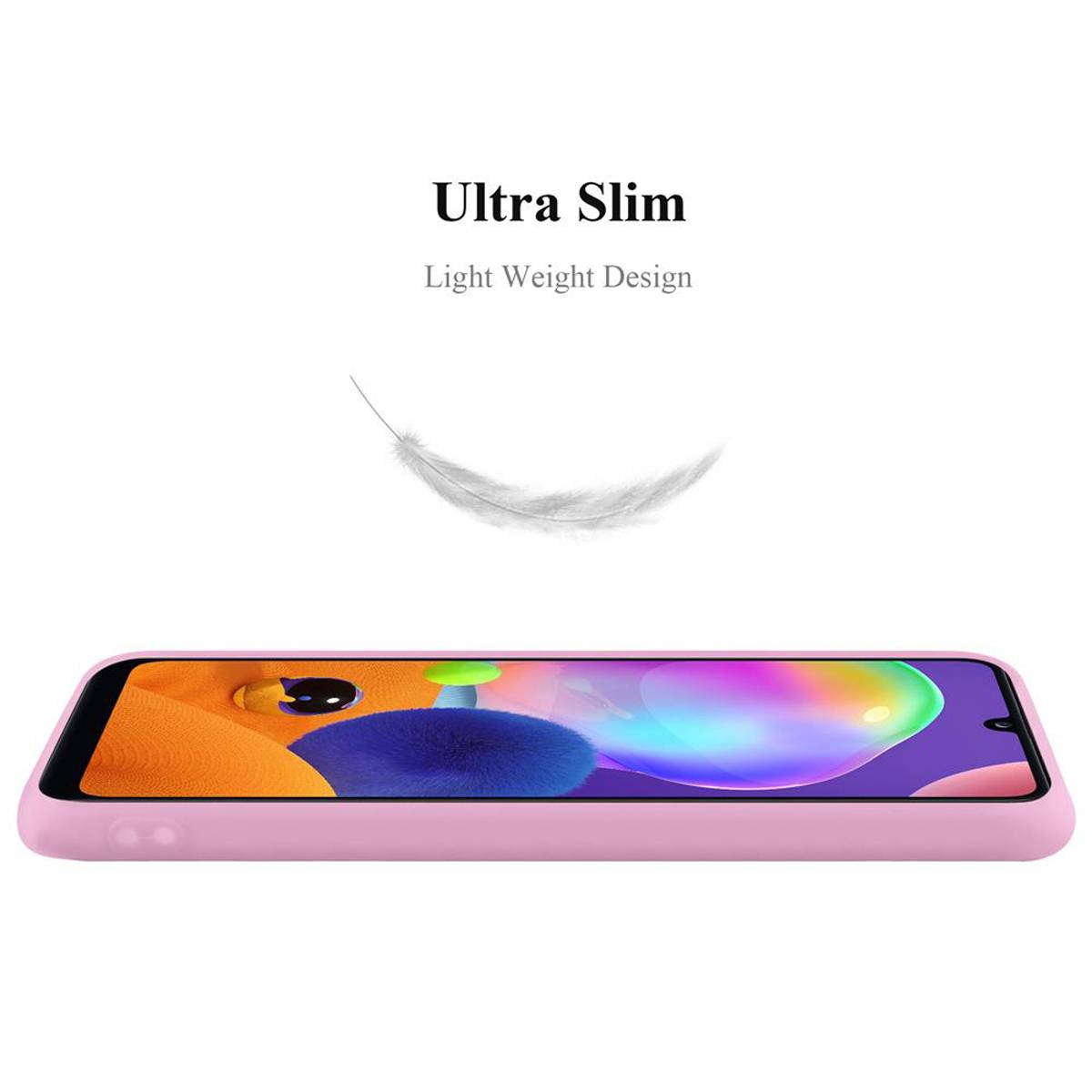 Cadorabo Hülle für Samsung Galaxy A31 Schutzhülle in Rosa Handyhülle TPU Silikon Etui Case Cover
