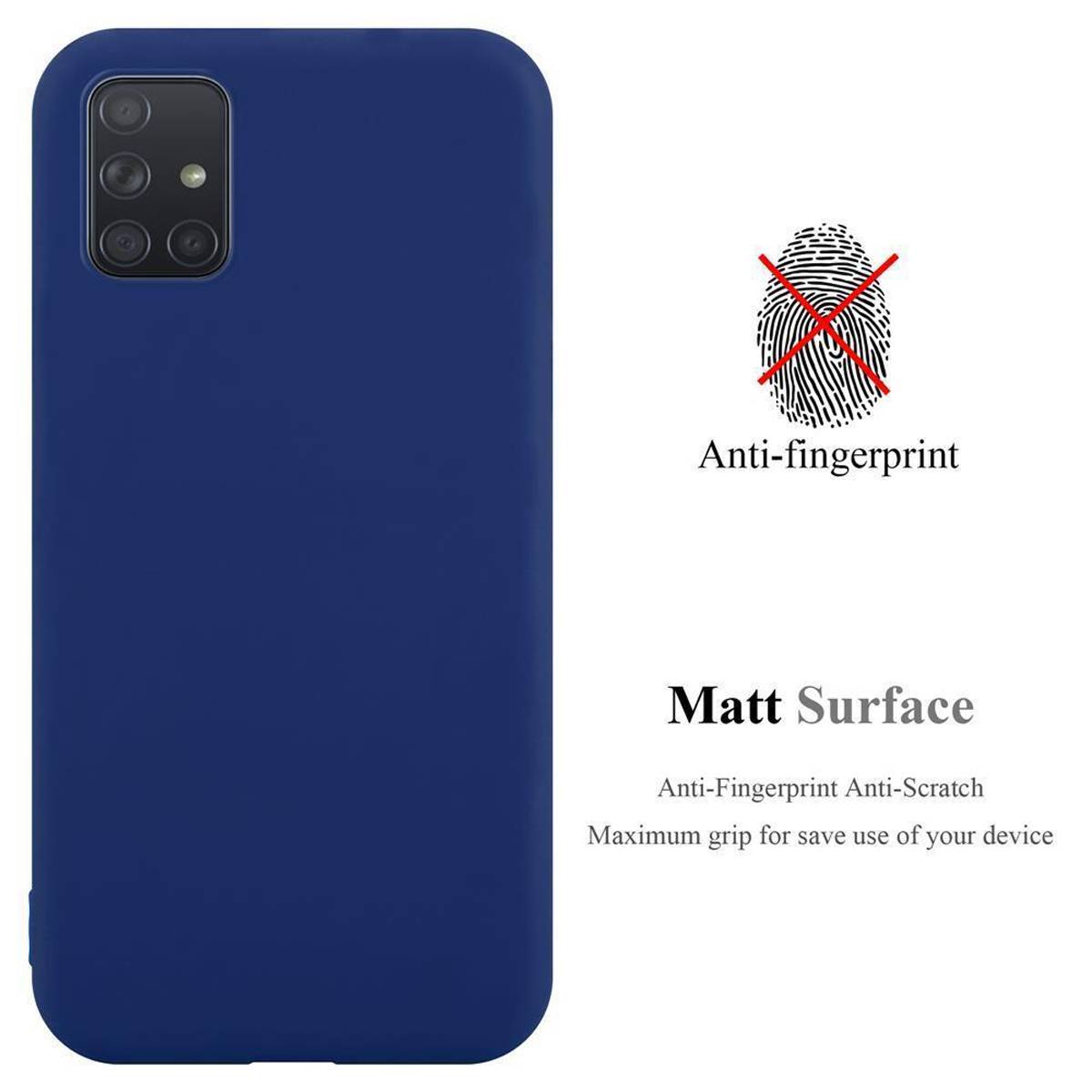 Cadorabo Hülle für Samsung Galaxy A51 4G / M40s Schutzhülle in Blau Handyhülle TPU Silikon Etui Case Cover