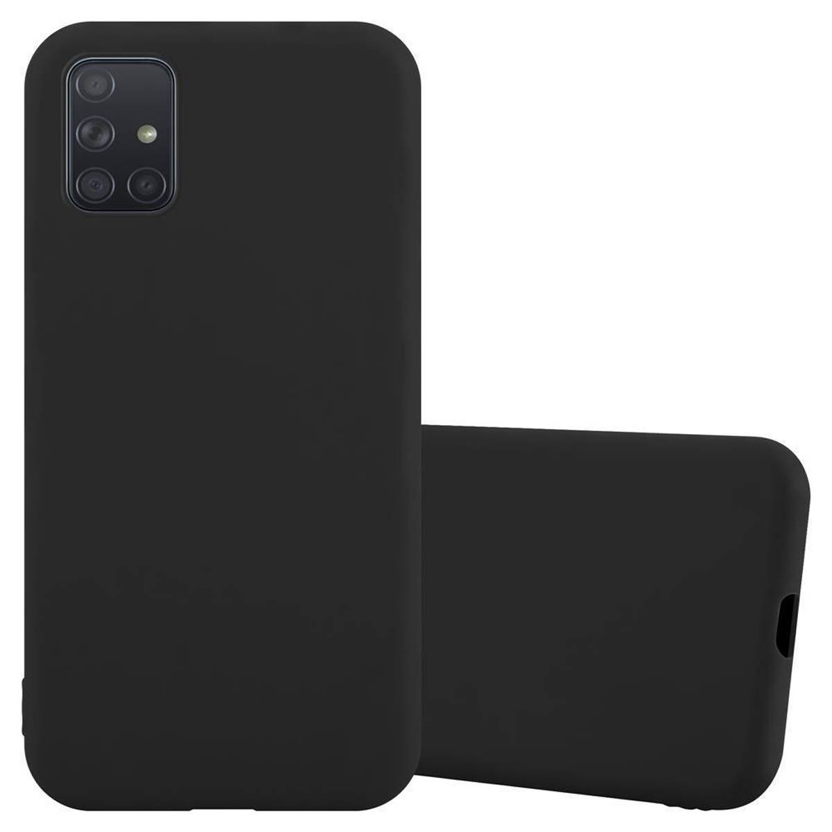 Cadorabo Hülle für Samsung Galaxy A51 4G / M40s Schutzhülle in Schwarz Handyhülle TPU Silikon Etui Case Cover