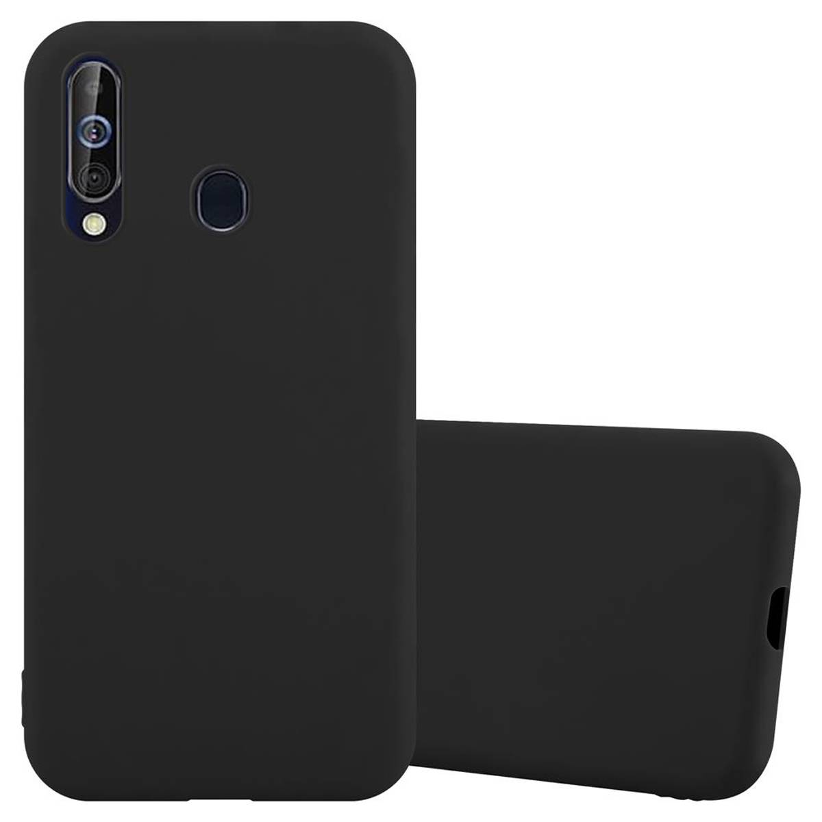 Cadorabo Hülle für Samsung Galaxy A60 / M40 Schutzhülle in Schwarz Handyhülle TPU Silikon Etui Case Cover