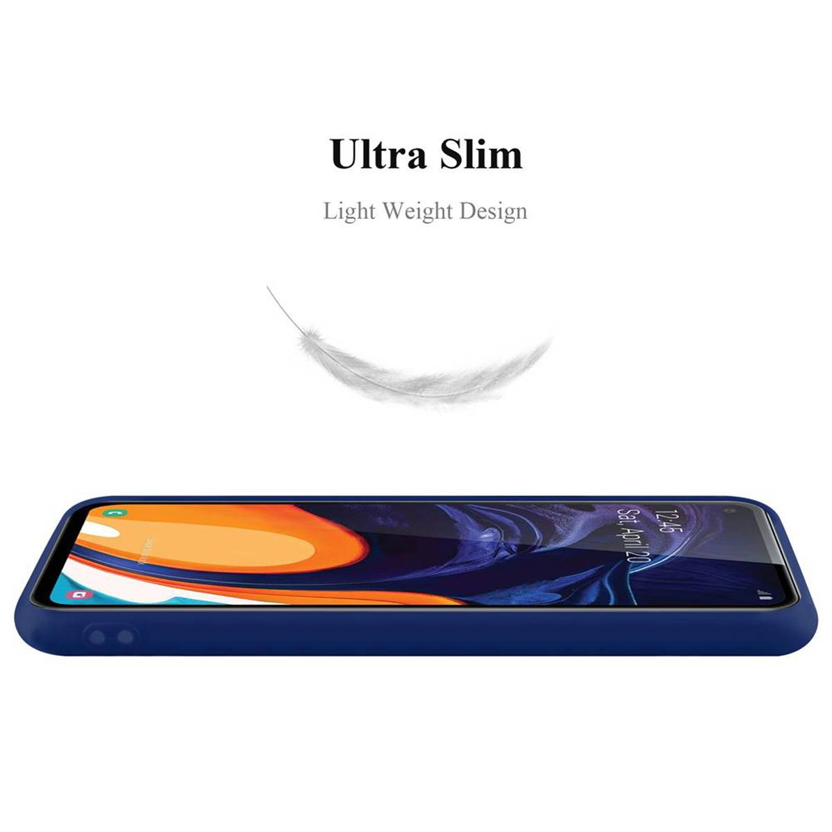 Cadorabo Hülle für Samsung Galaxy A60 / M40 Schutzhülle in Blau Handyhülle TPU Silikon Etui Case Cover