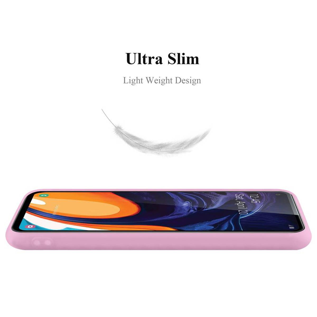 Cadorabo Hülle für Samsung Galaxy A60 / M40 Schutzhülle in Rosa Handyhülle TPU Silikon Etui Case Cover