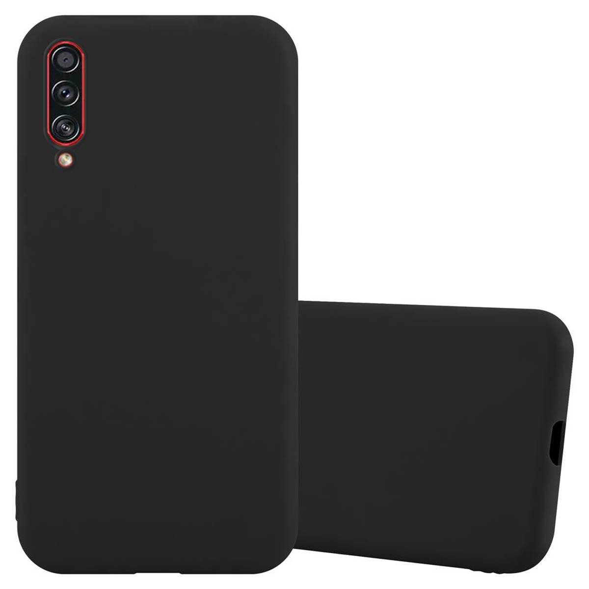 Cadorabo Hülle für Samsung Galaxy A70 / A70s Schutzhülle in Schwarz Handyhülle TPU Silikon Etui Case Cover