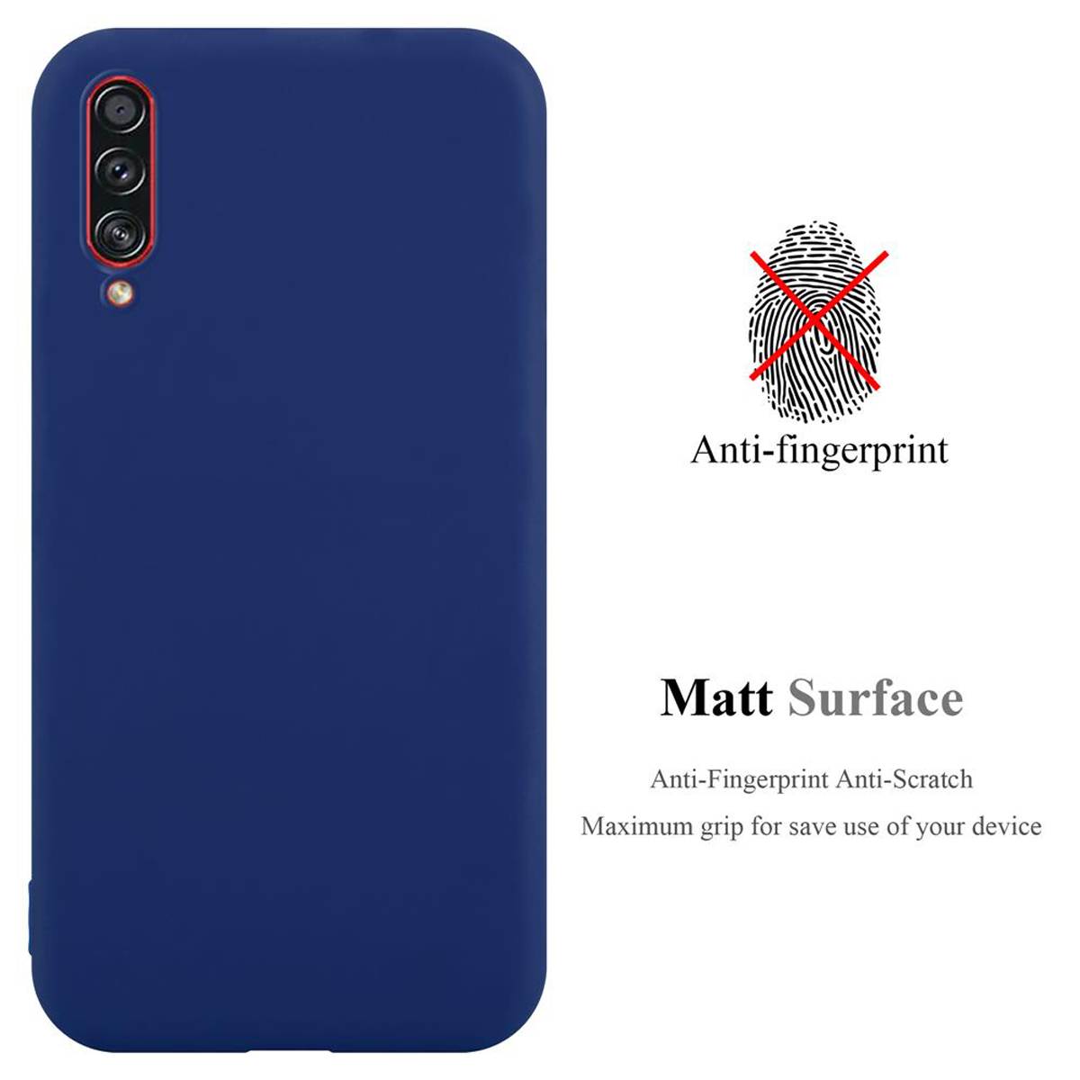 Cadorabo Hülle für Samsung Galaxy A70 / A70s Schutzhülle in Blau Handyhülle TPU Silikon Etui Case Cover