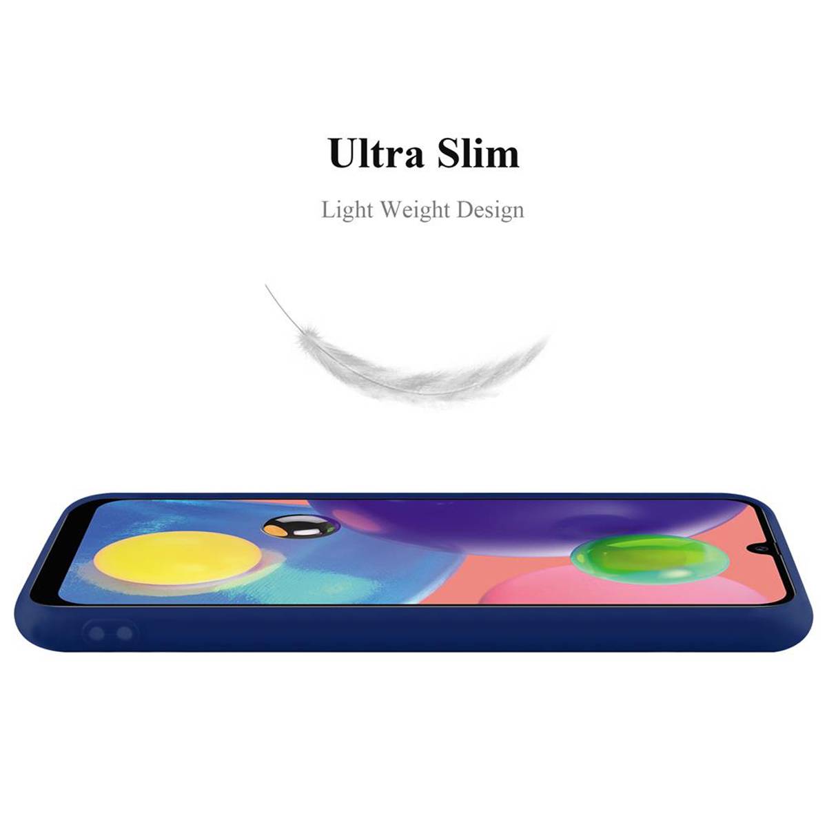 Cadorabo Hülle für Samsung Galaxy A70 / A70s Schutzhülle in Blau Handyhülle TPU Silikon Etui Case Cover