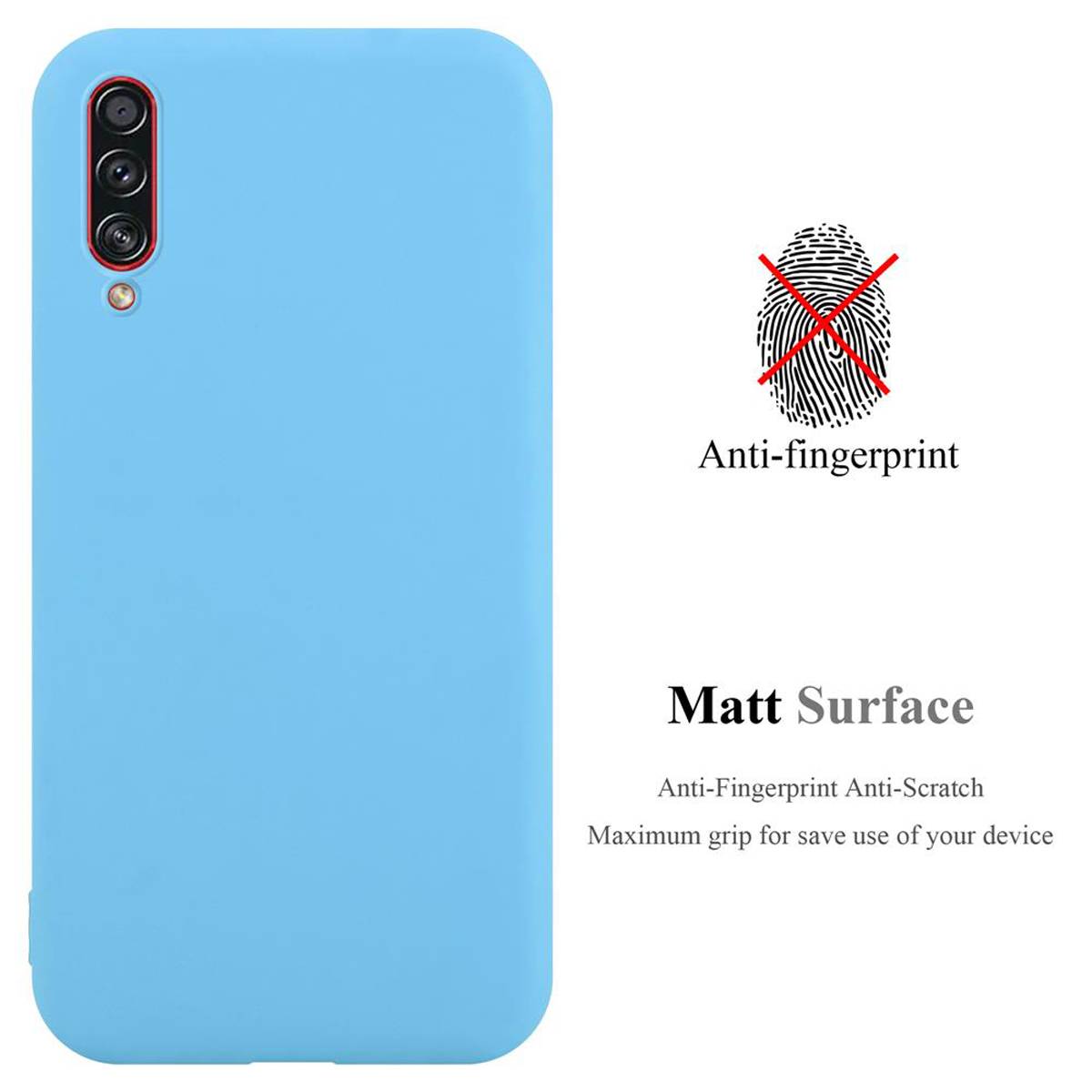 Cadorabo Hülle für Samsung Galaxy A70 / A70s Schutzhülle in Blau Handyhülle TPU Silikon Etui Case Cover