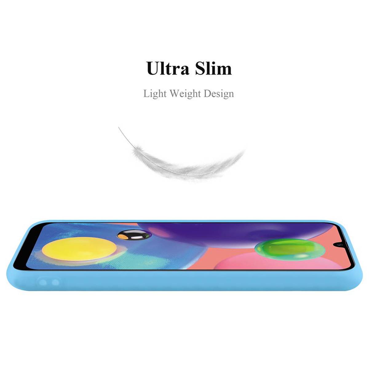 Cadorabo Hülle für Samsung Galaxy A70 / A70s Schutzhülle in Blau Handyhülle TPU Silikon Etui Case Cover