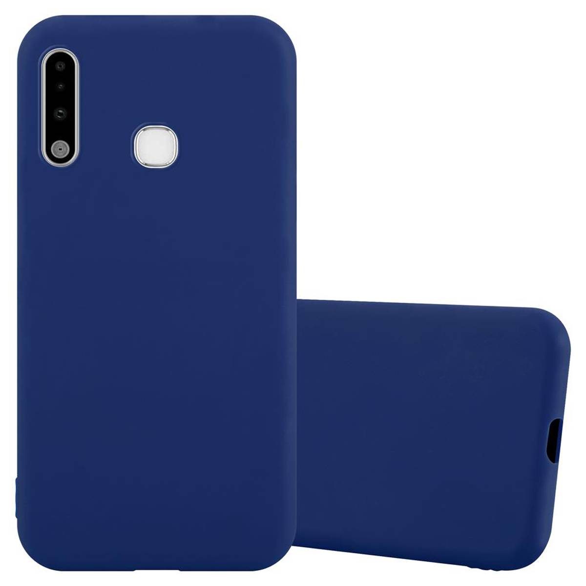 Cadorabo Hülle für Samsung Galaxy A70e Schutzhülle in Blau Handyhülle TPU Silikon Etui Case Cover