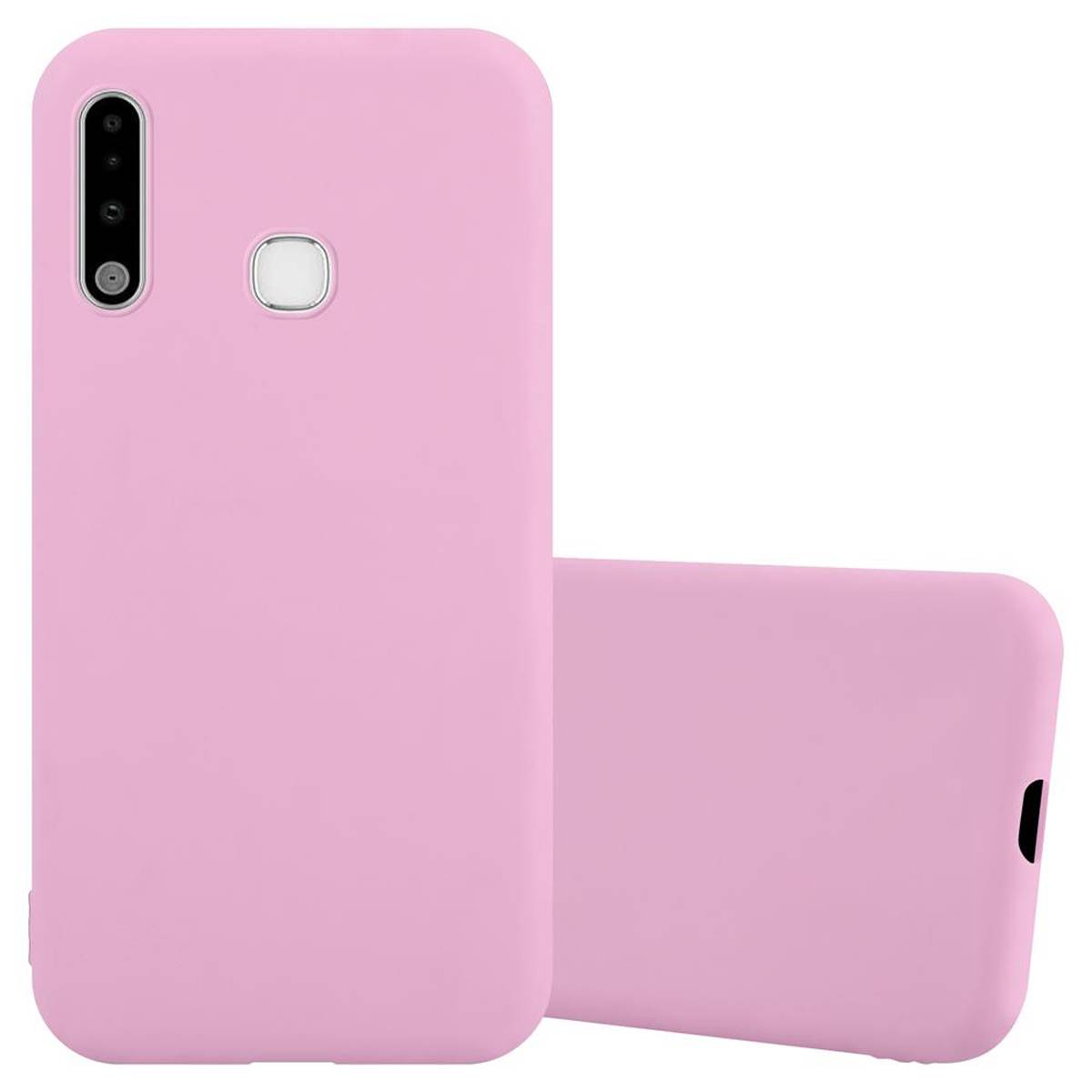 Cadorabo Hülle für Samsung Galaxy A70e Schutzhülle in Rosa Handyhülle TPU Silikon Etui Case Cover