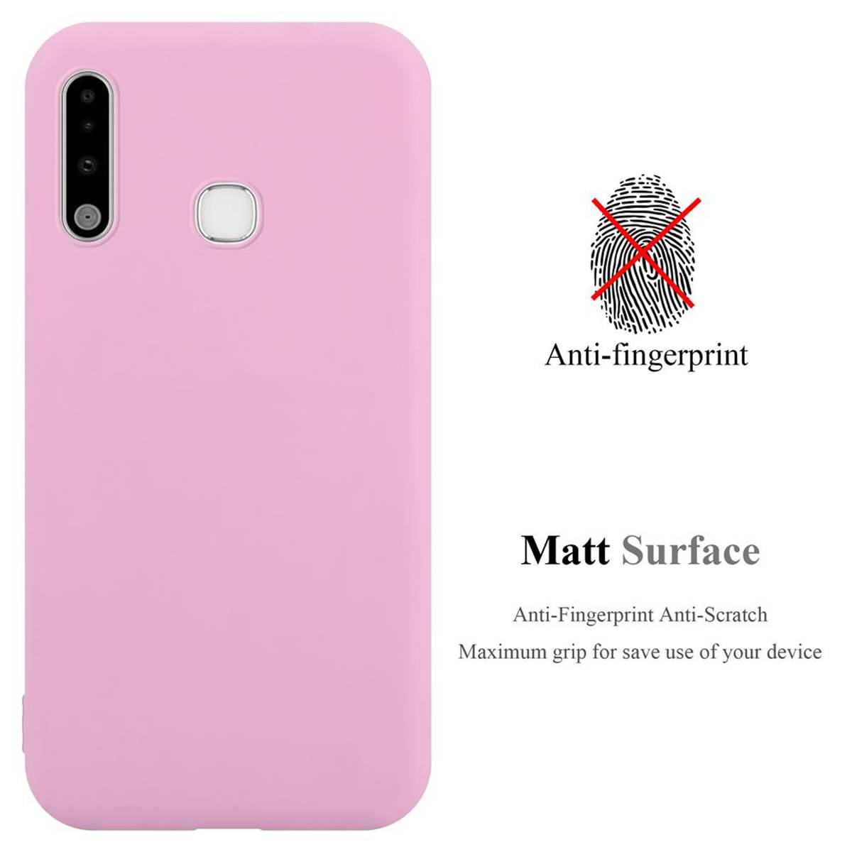 Cadorabo Hülle für Samsung Galaxy A70e Schutzhülle in Rosa Handyhülle TPU Silikon Etui Case Cover