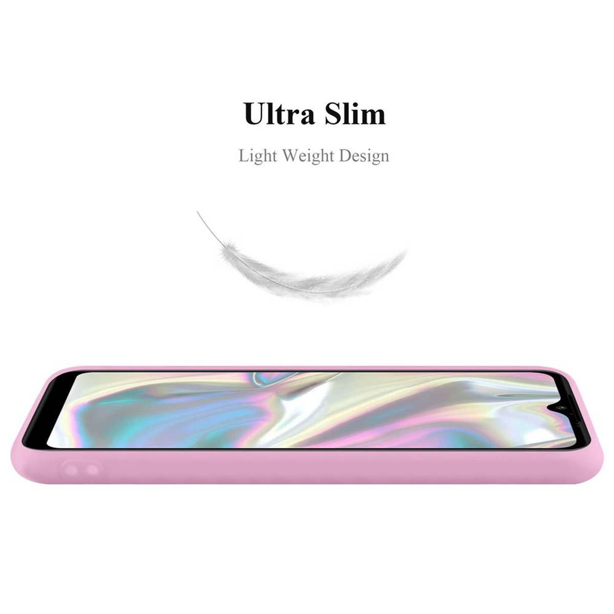 Cadorabo Hülle für Samsung Galaxy A70e Schutzhülle in Rosa Handyhülle TPU Silikon Etui Case Cover
