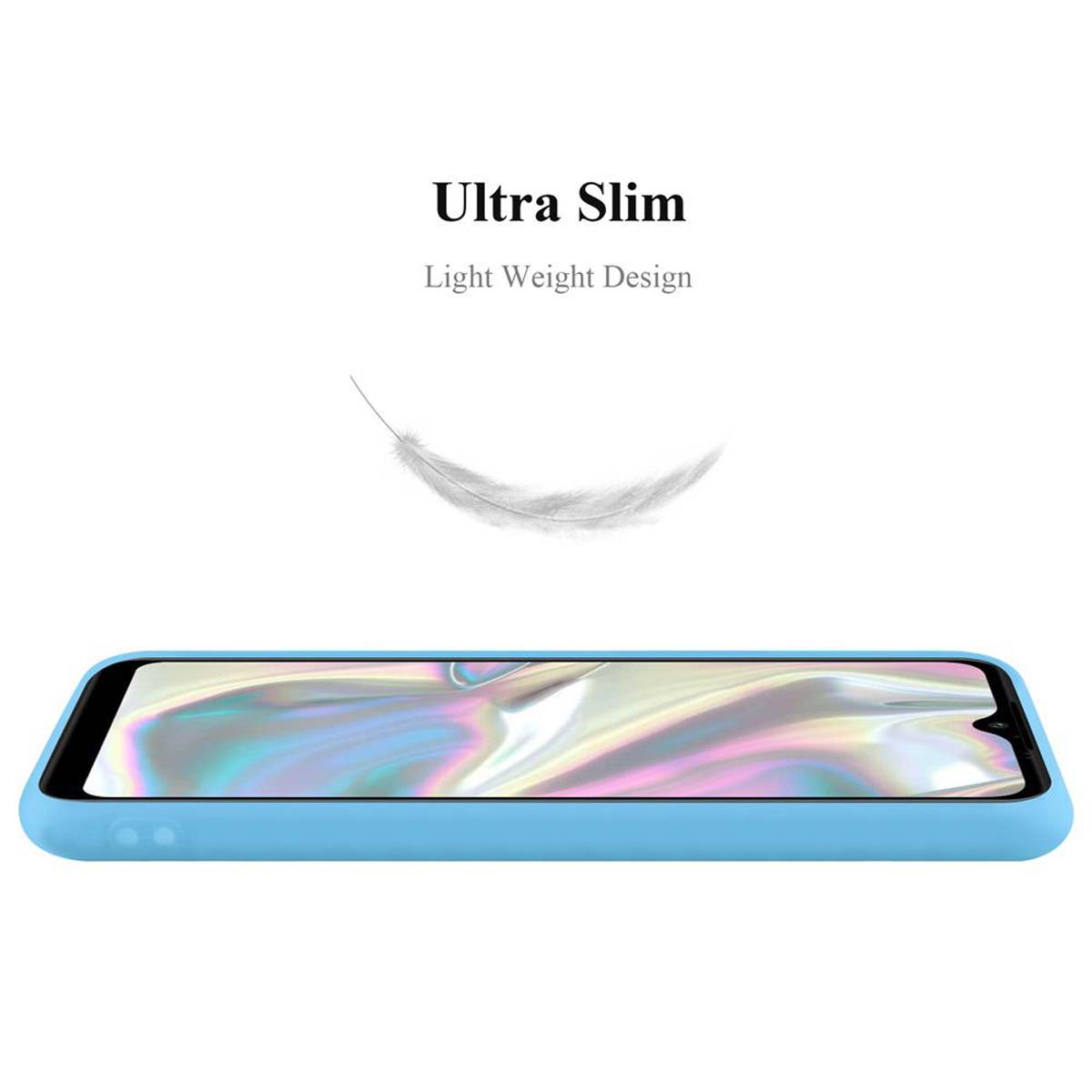 Cadorabo Hülle für Samsung Galaxy A70e Schutzhülle in Blau Handyhülle TPU Silikon Etui Case Cover