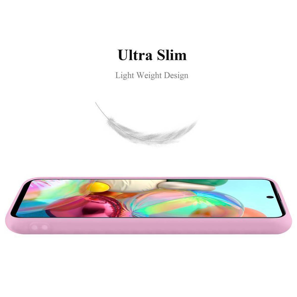 Cadorabo Hülle für Samsung Galaxy A71 4G Schutzhülle in Rosa Handyhülle TPU Silikon Etui Case Cover