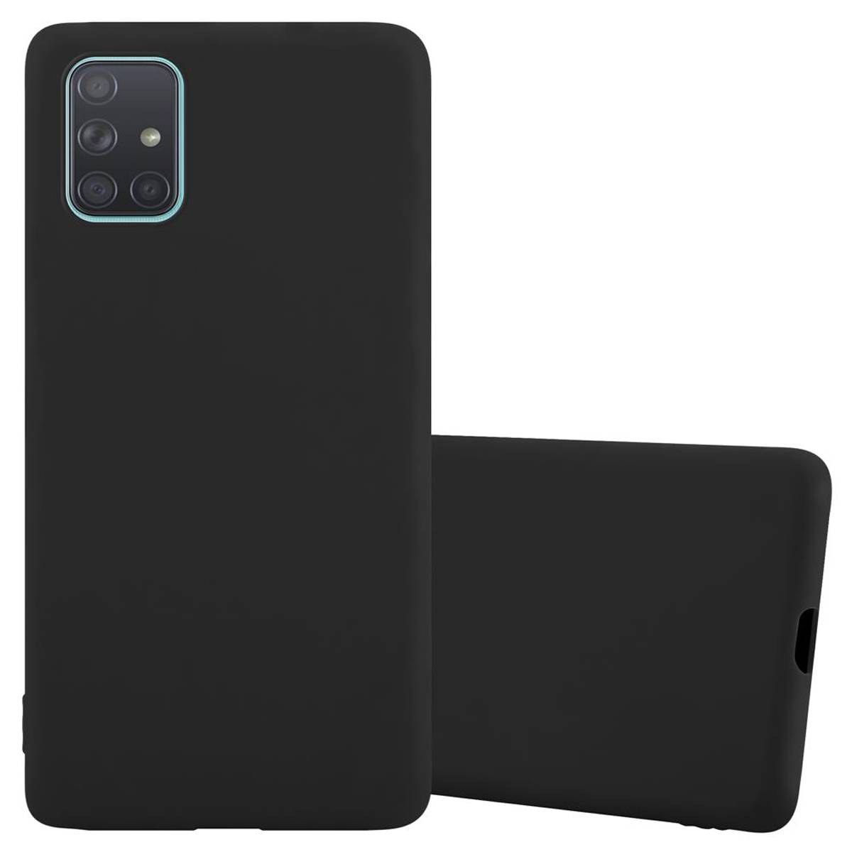 Cadorabo Hülle für Samsung Galaxy A71 5G Schutzhülle in Schwarz Handyhülle TPU Silikon Etui Case Cover