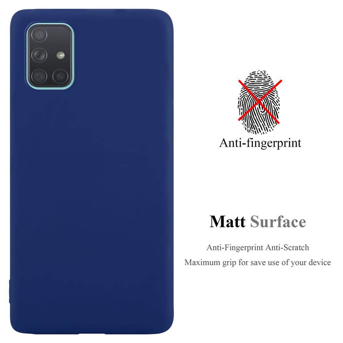 Cadorabo Hülle für Samsung Galaxy A71 5G Schutzhülle in Blau Handyhülle TPU Silikon Etui Case Cover
