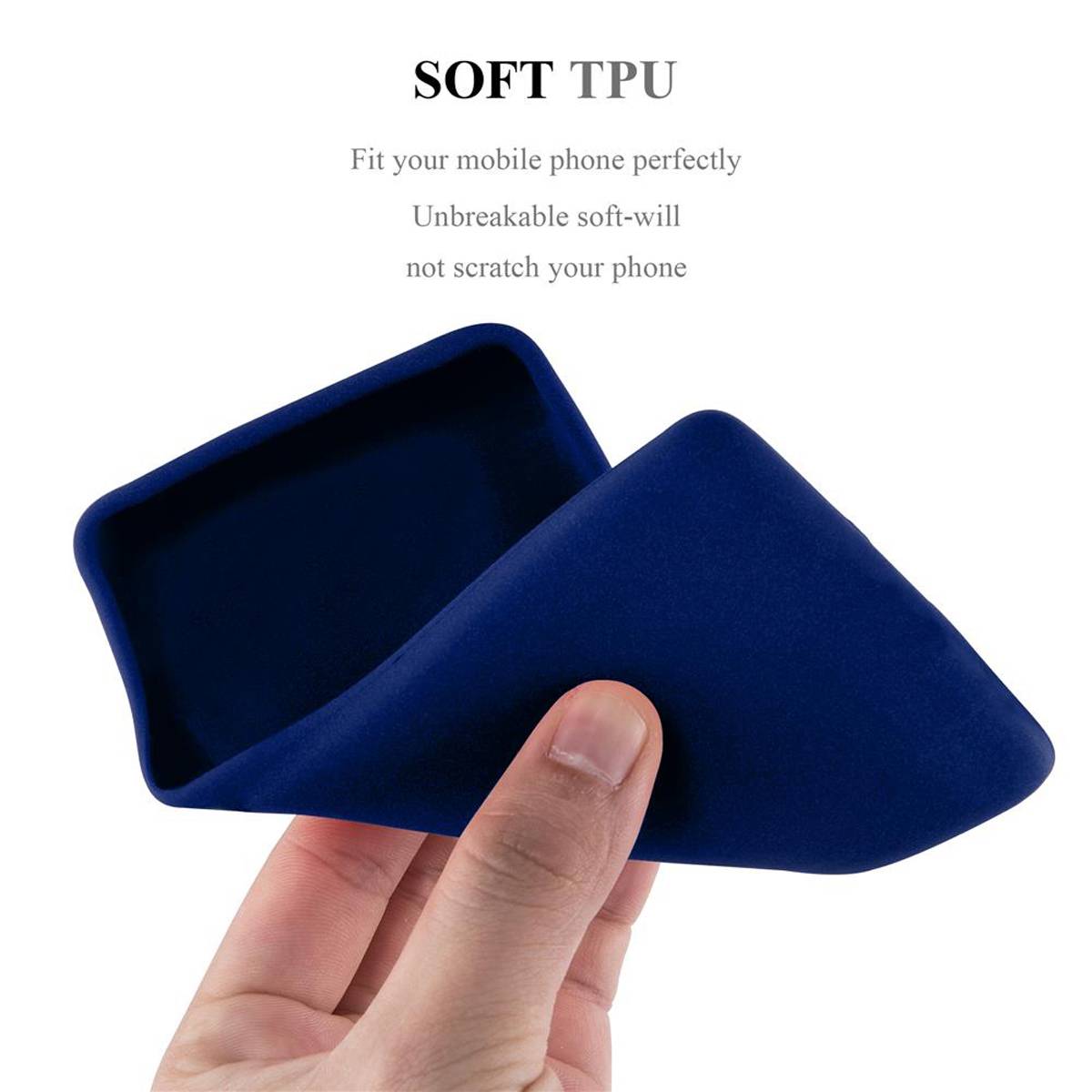 Cadorabo Hülle für Samsung Galaxy A80 / A90 4G Schutzhülle in Blau Handyhülle TPU Silikon Etui Case Cover