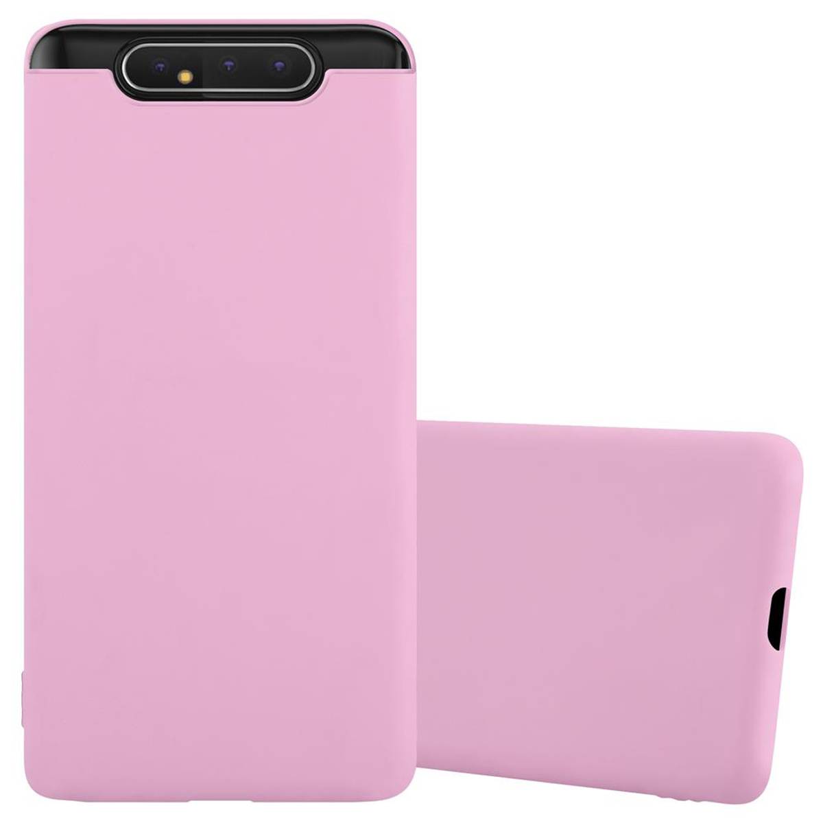 Cadorabo Hülle für Samsung Galaxy A80 / A90 4G Schutzhülle in Rosa Handyhülle TPU Silikon Etui Case Cover