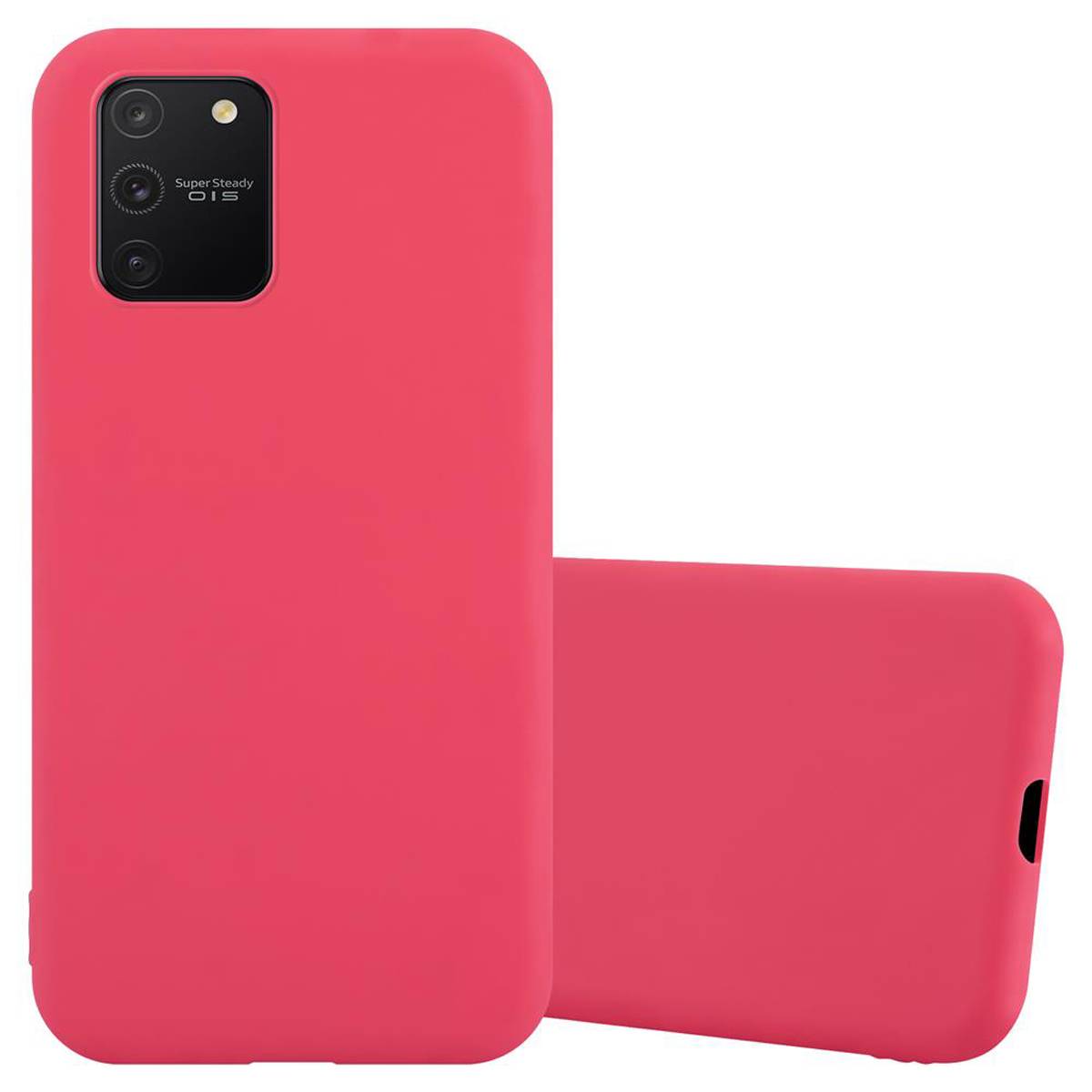 Cadorabo Hülle für Samsung Galaxy A91 / S10 LITE / M80s Schutzhülle in Rot Handyhülle TPU Silikon Etui Case Cover
