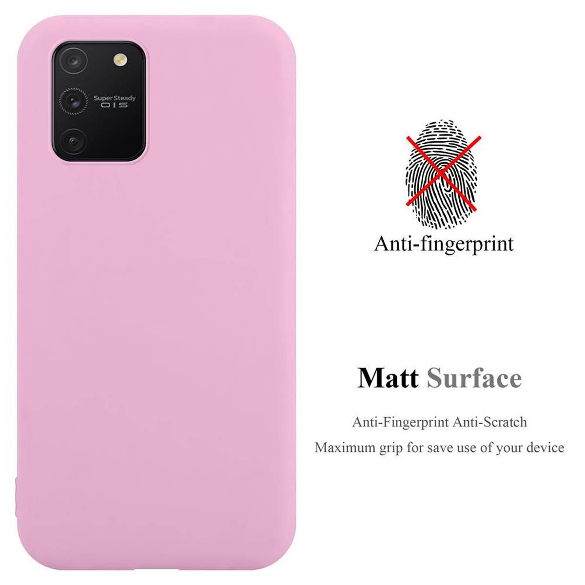 Cadorabo Hülle für Samsung Galaxy A91 / S10 LITE / M80s Schutzhülle in Rosa Handyhülle TPU Silikon Etui Case Cover