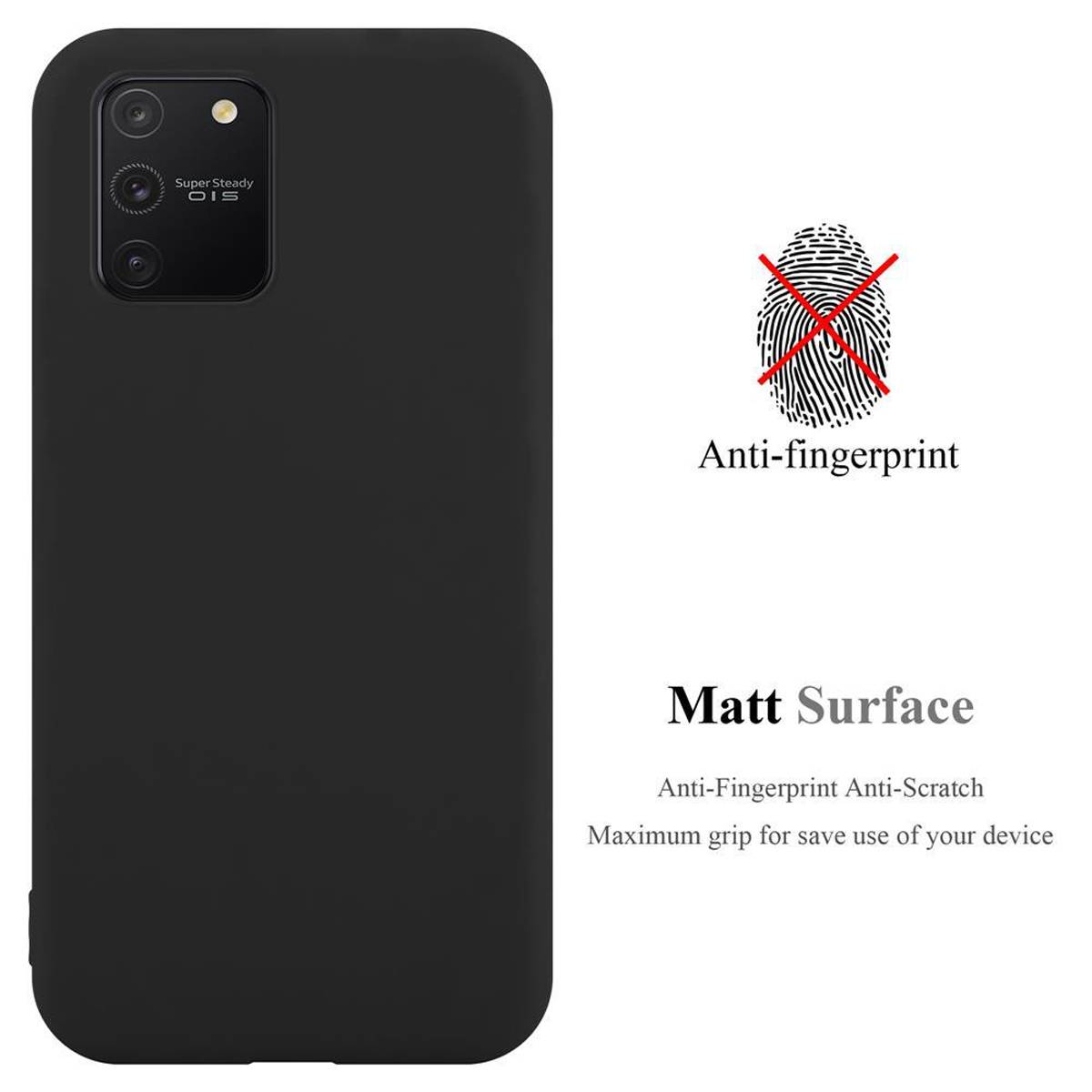 Cadorabo Hülle für Samsung Galaxy A91 / S10 LITE / M80s Schutzhülle in Schwarz Handyhülle TPU Silikon Etui Case Cover