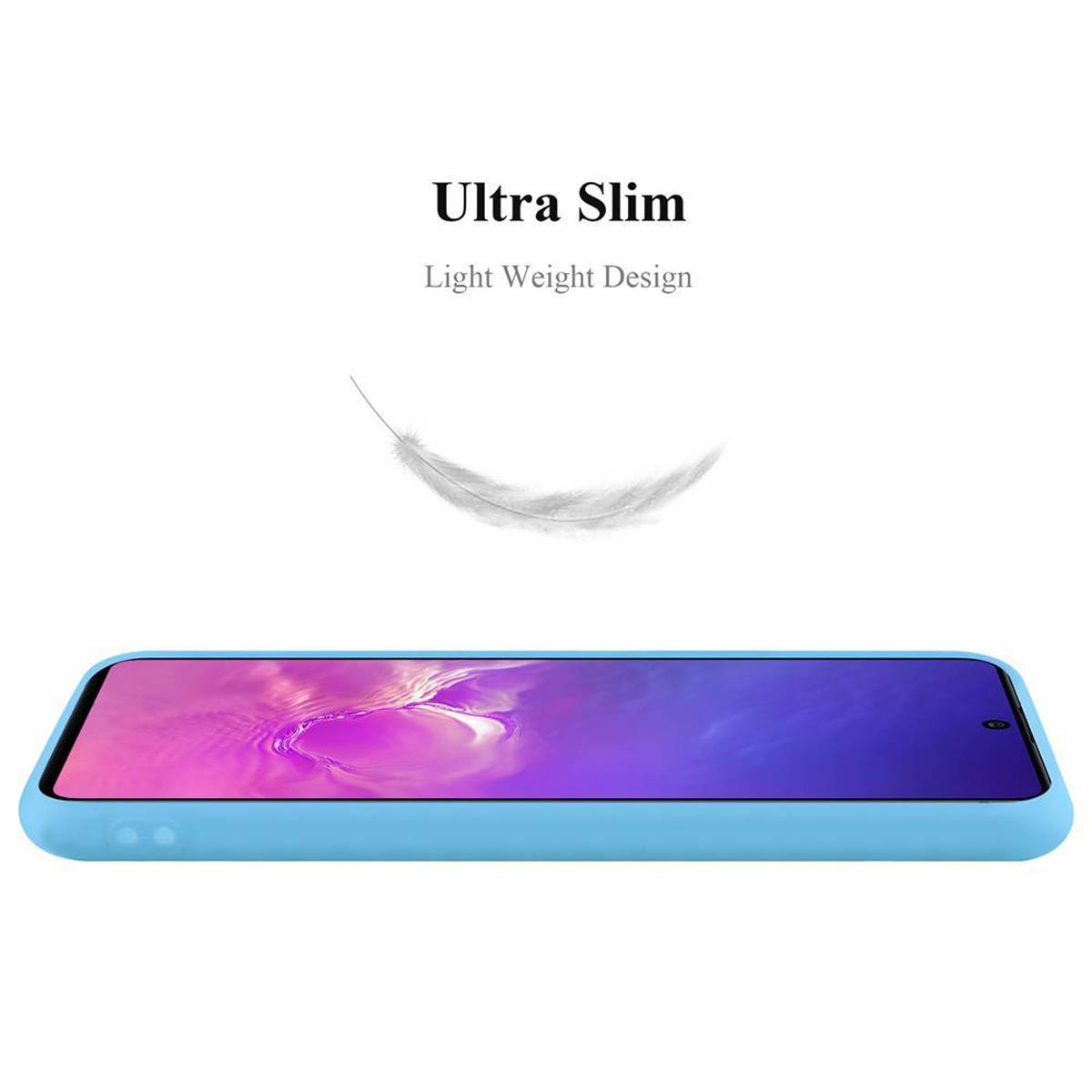 Cadorabo Hülle für Samsung Galaxy A91 / S10 LITE / M80s Schutzhülle in Blau Handyhülle TPU Silikon Etui Case Cover